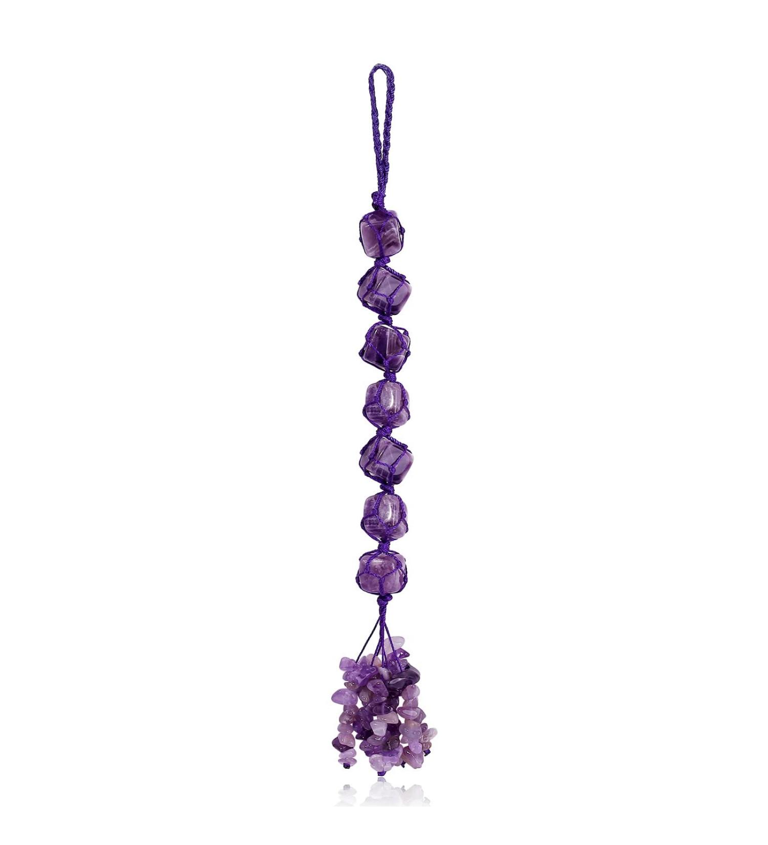 XIANNVXI Amethyst Crystal Hanging - Healing Gemstones Decor for Car Rearview Mirror and Wall - Reiki Crystal Gift - Buy Online on GoSupps.com