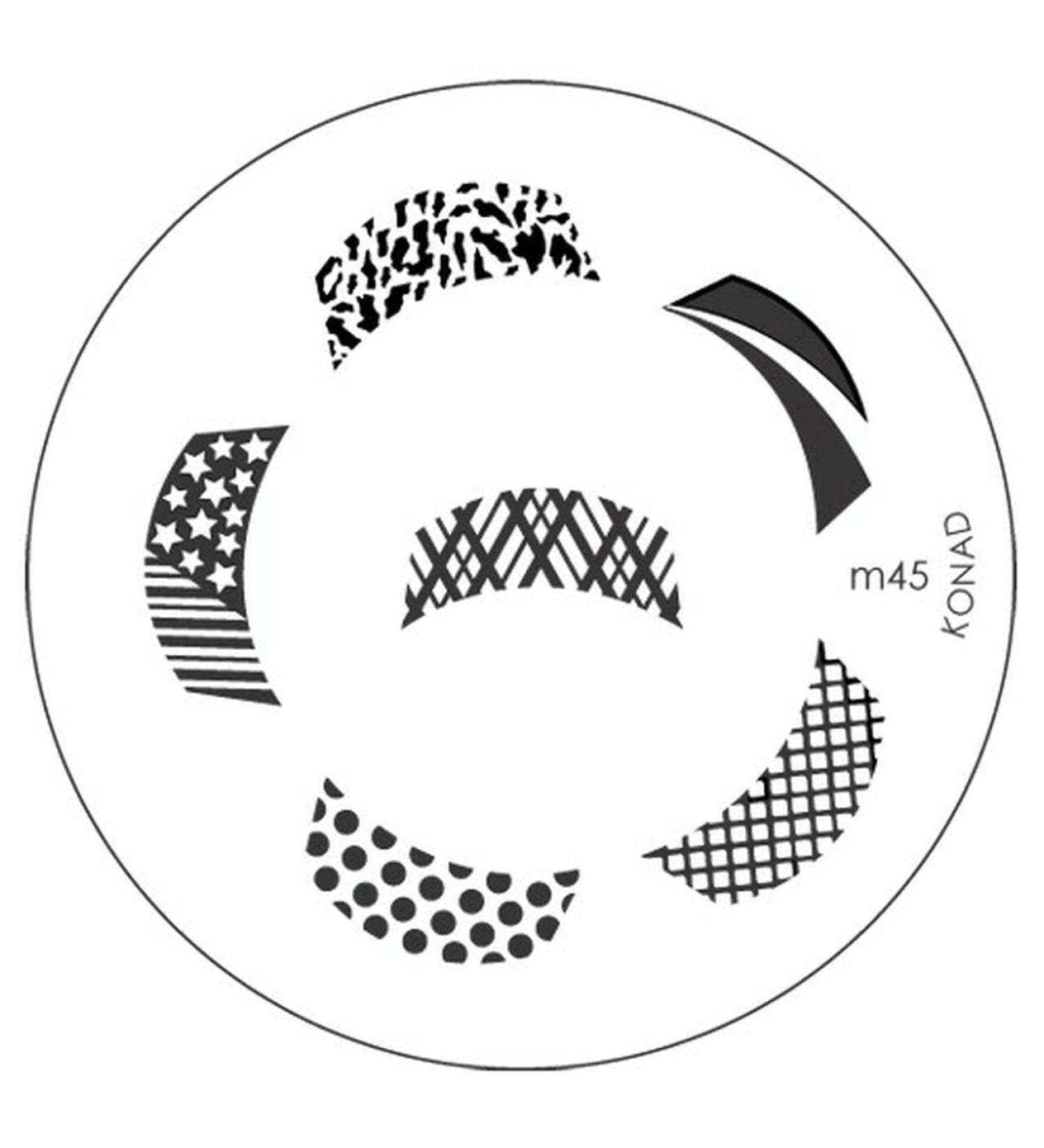 Konad stencil stamping stamping stencil M45