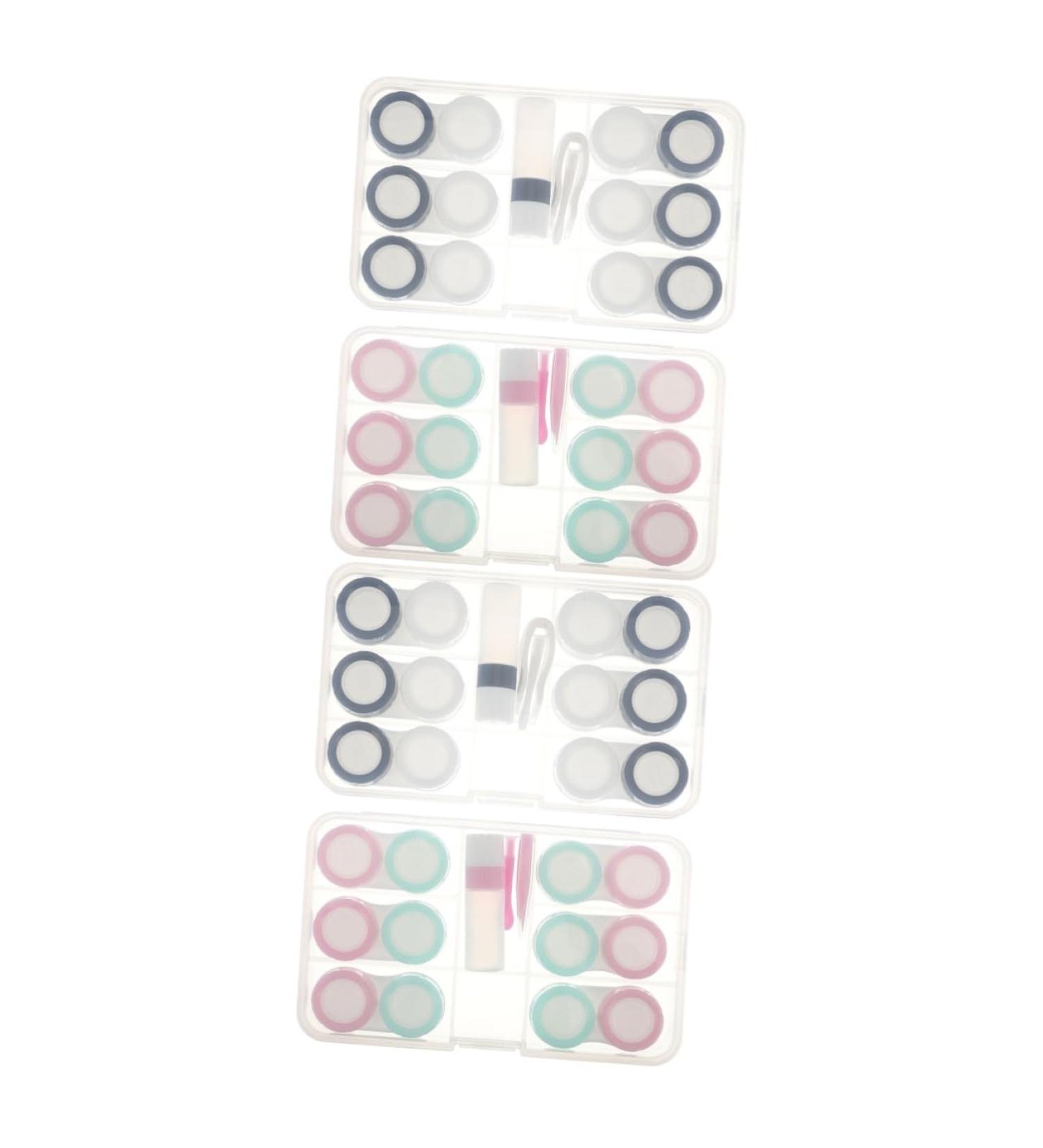 Healeved 4 Sets Eye Travel Mini-Soft Set - Portable Applicator Travel Kit and Stick-Eye Remover Container | Ideal for Home or On-the-Go - 16x10cm - Buy Online on GoSupps.com