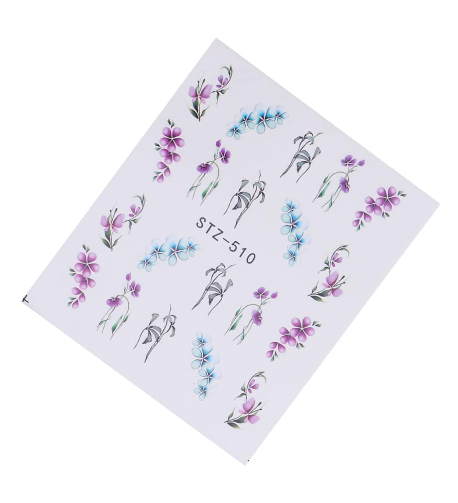 BIUDECO 1 Sheet Manicure Stickers Decal Stickers Flower Sticker Decorate Nail - Buy Online on GoSupps.com