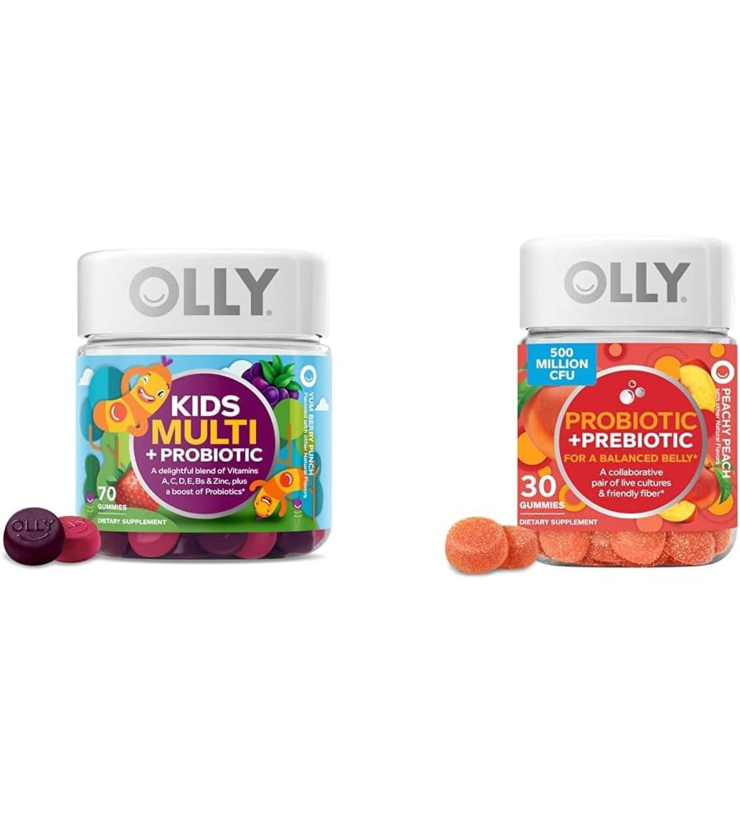 OLLY Kids Multivitamin Probiotic Gummy & Probiotic & Prebiotic Gummy - Pack Of 2 - Buy Online on GoSupps.com