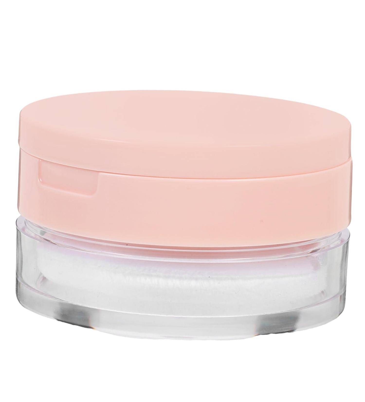 Didiseaon Box Powder Puff Case Makeup Cosmetic Jars Loose Powder Bottle Makeup Cases Makeup Powder Puff Pink - Buy Online on GoSupps.com