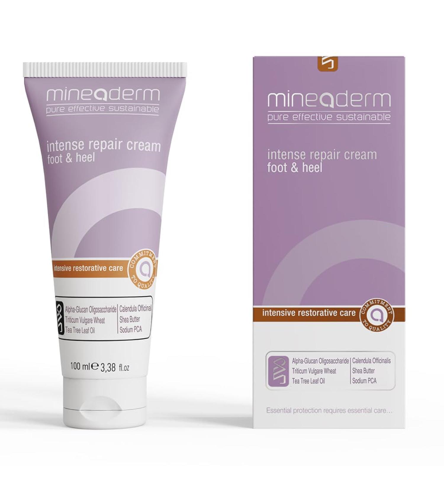  Mineaderm Mineaderm Intense Repair Cream Foot & Heel - Intensive foot and heel cream with tea tree oil shea butter and calendula - For soft and cared-for feet - 100 ml - Buy Online on GoSupps.com