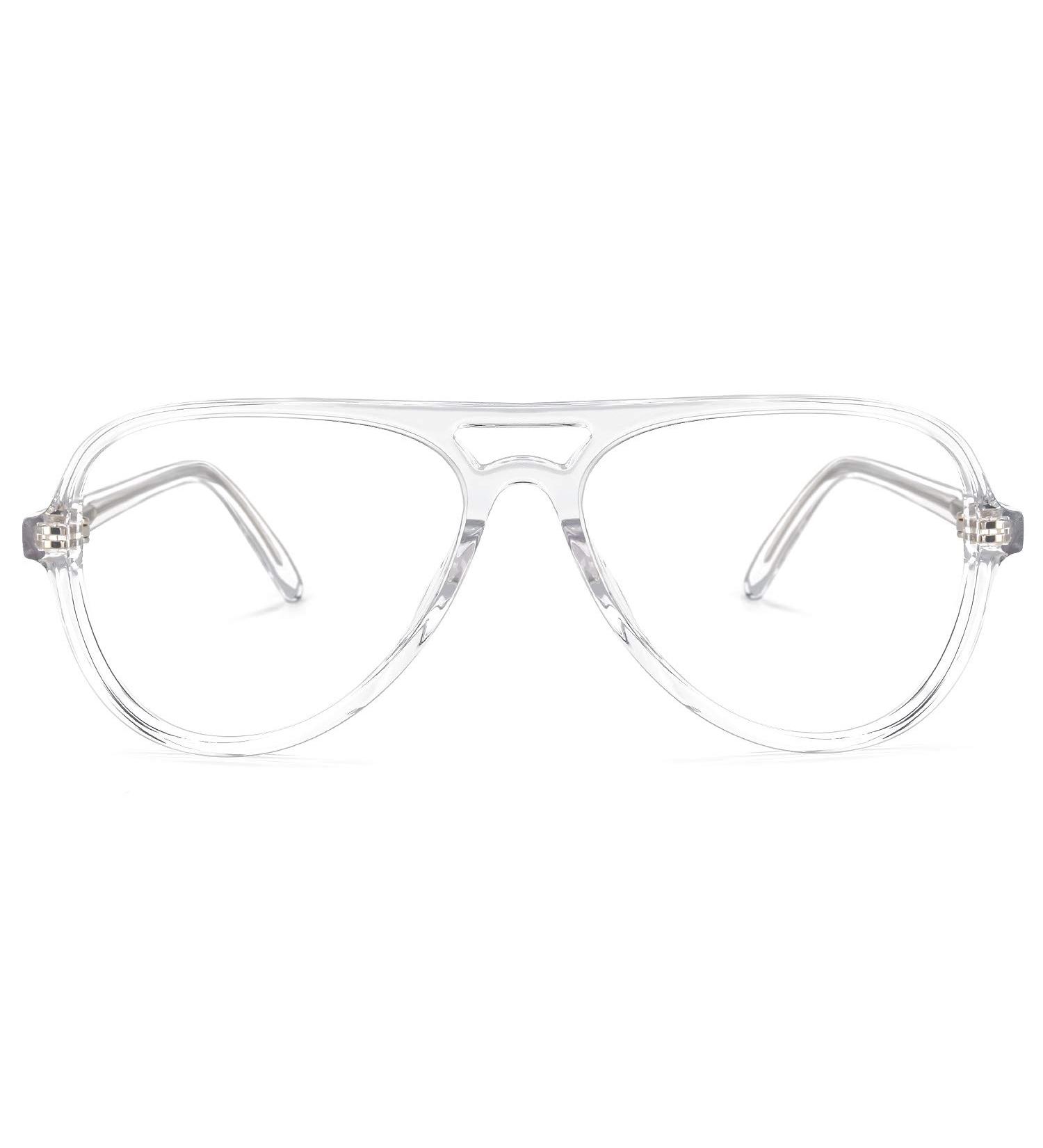 Shop Zeelool TR90 Aviator Reading Glasses for Men & Women - Erwin ZOT02084-01 Crystal 1.25x with Anti-Reflective Coating - International Shipping Available - Buy Online on GoSupps.com