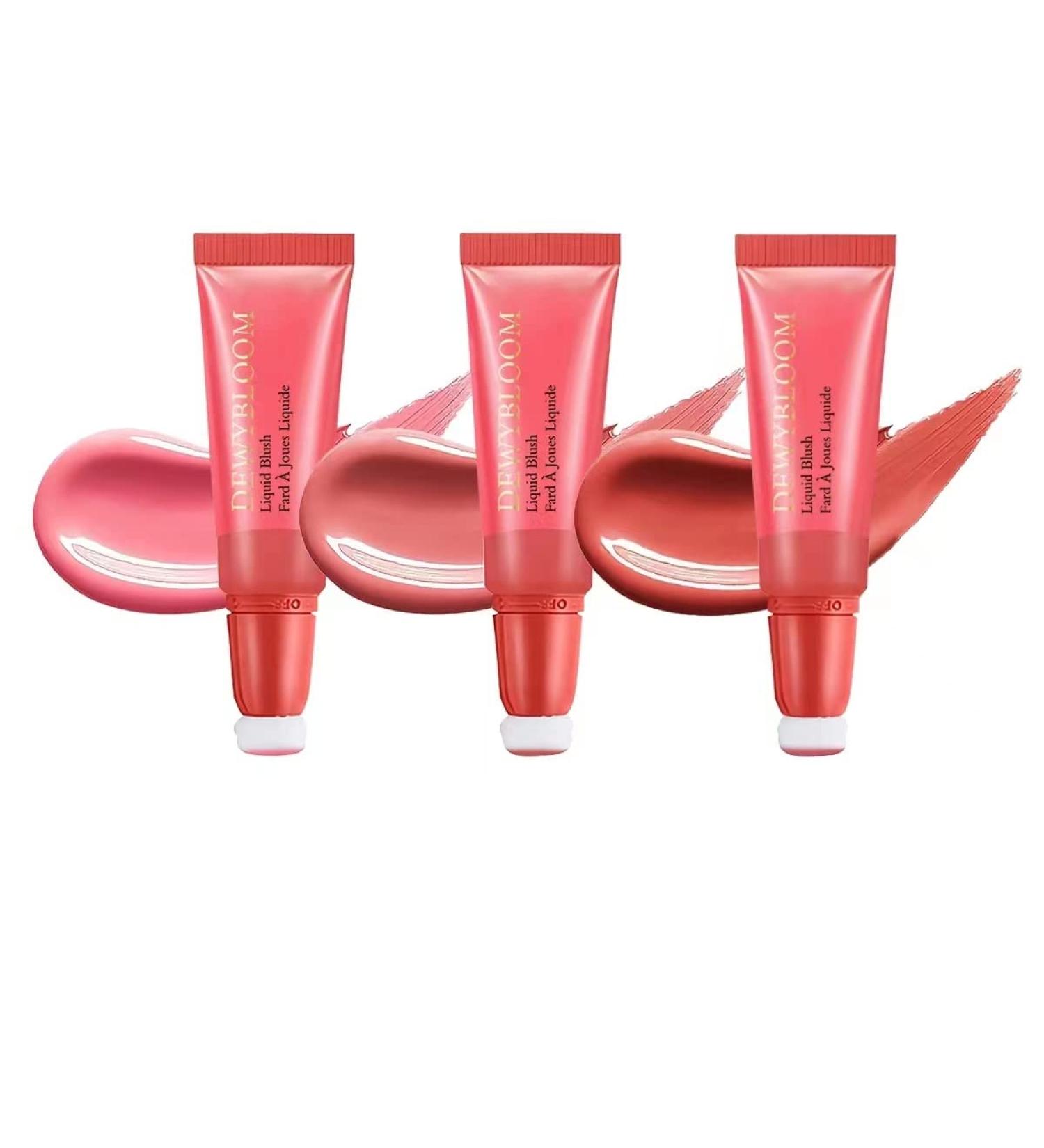 3 Colors Liquid Blush Makeup Wand | Long Lasting Dewy Finish | Weightless Blendable Formula | Soft Cushion Applicator | Cheeks Tint for Natural Glow - Buy Online on GoSupps.com
