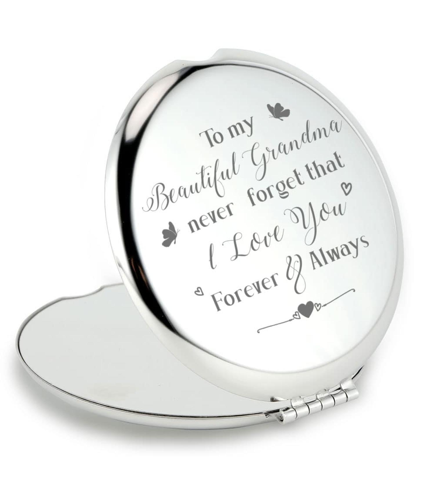 QINGTAI Stainless Steel Makeup Mirror: Best Birthday & Mother's Day Gifts for Grandma from Granddaughter or Grandson - Buy Online on GoSupps.com