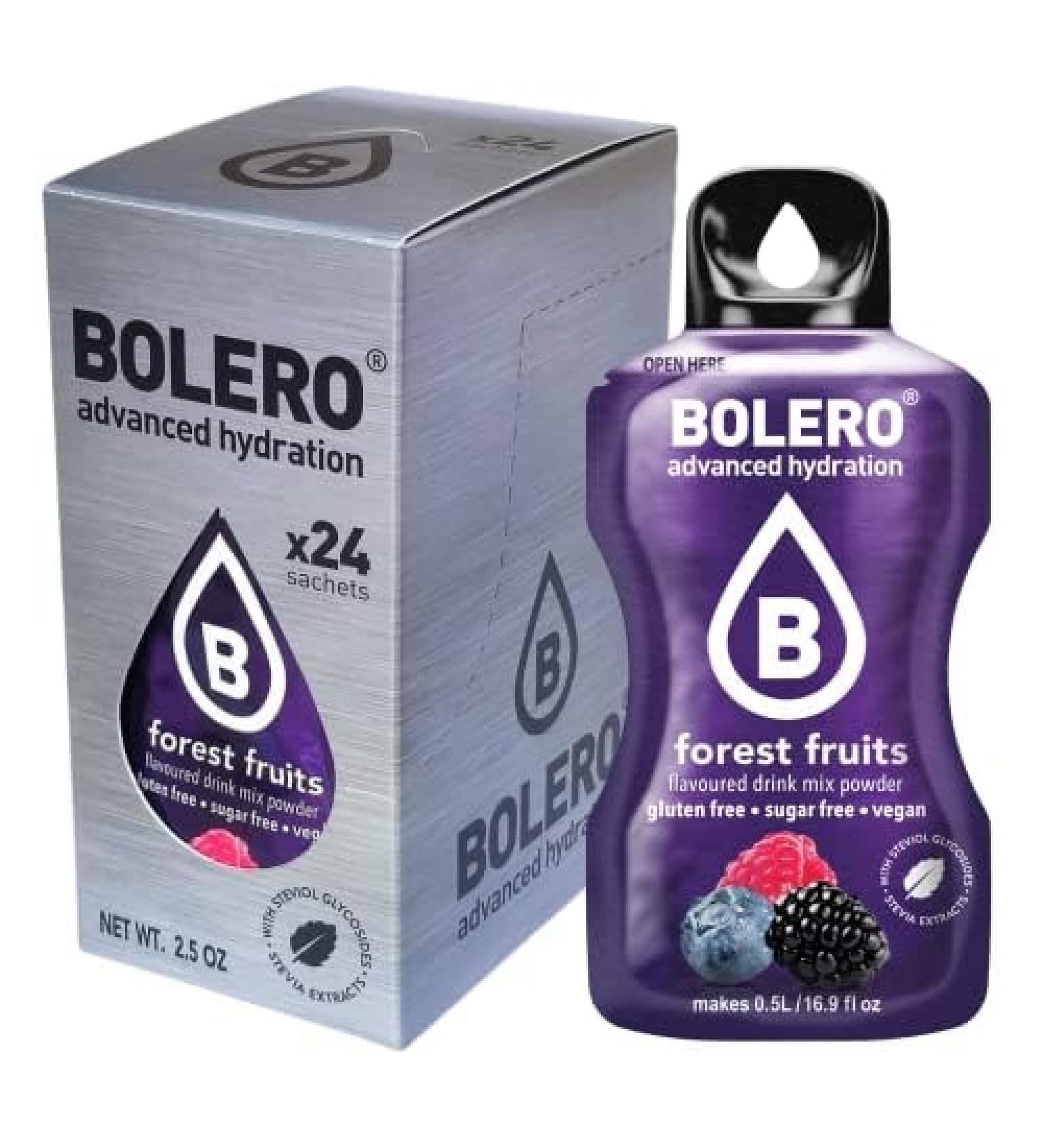 Bolero FOREST FRUITS 24x3g | Sugar-free juice powder sweetened with stevia + vitamin C | for children and athletes | without g - Buy Online on GoSupps.com