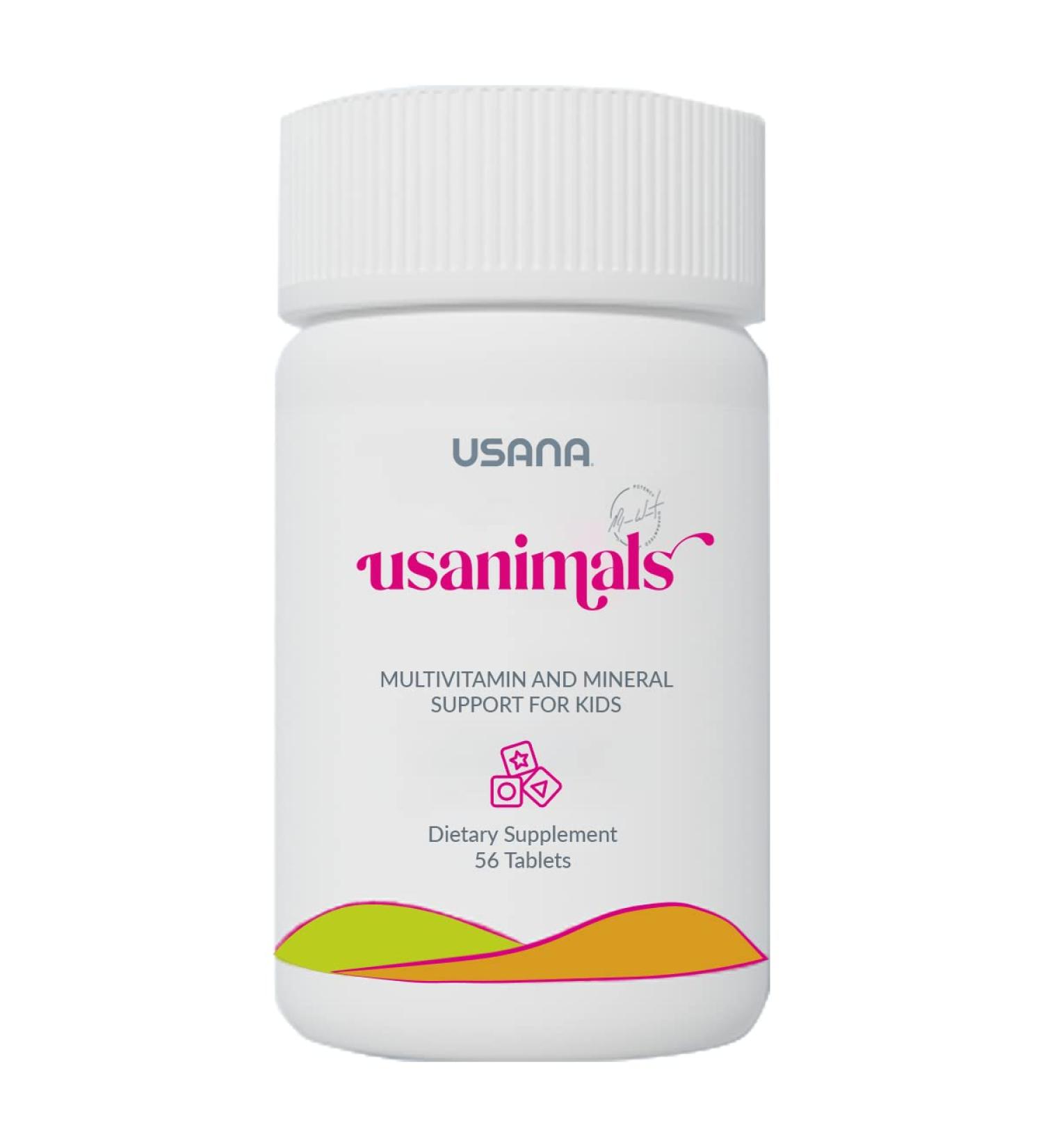 USANA Usanimals | Kid-Friendly Essentials for Healthy Immune Function & Brain Development - 56 Tablets - Buy Online on GoSupps.com