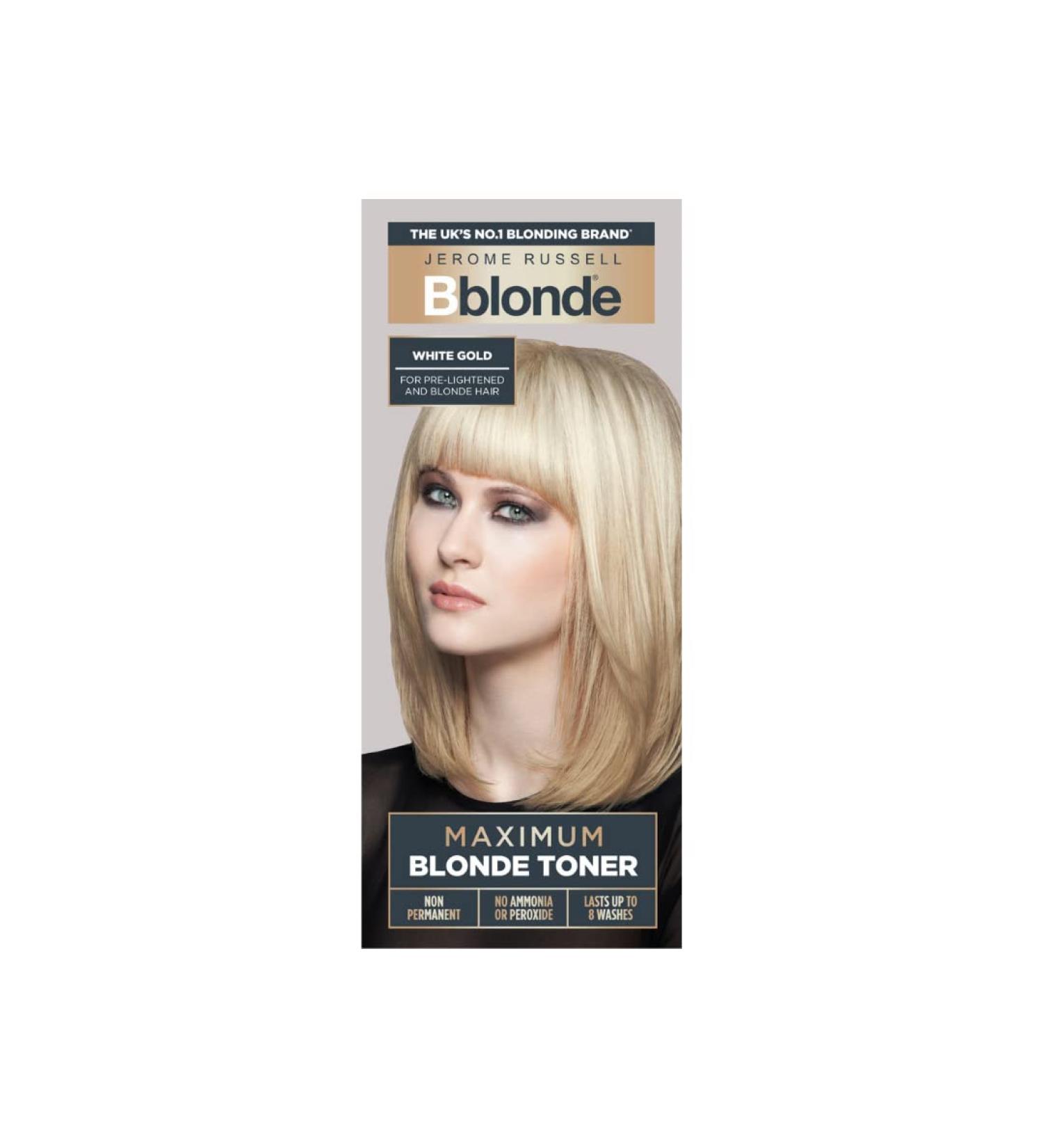 Jerome Russell Bblonde White Gold Maximum Blonde Toner - Non-Permanent Hair Toner - 8 Washes - 75ml - Buy Online on GoSupps.com