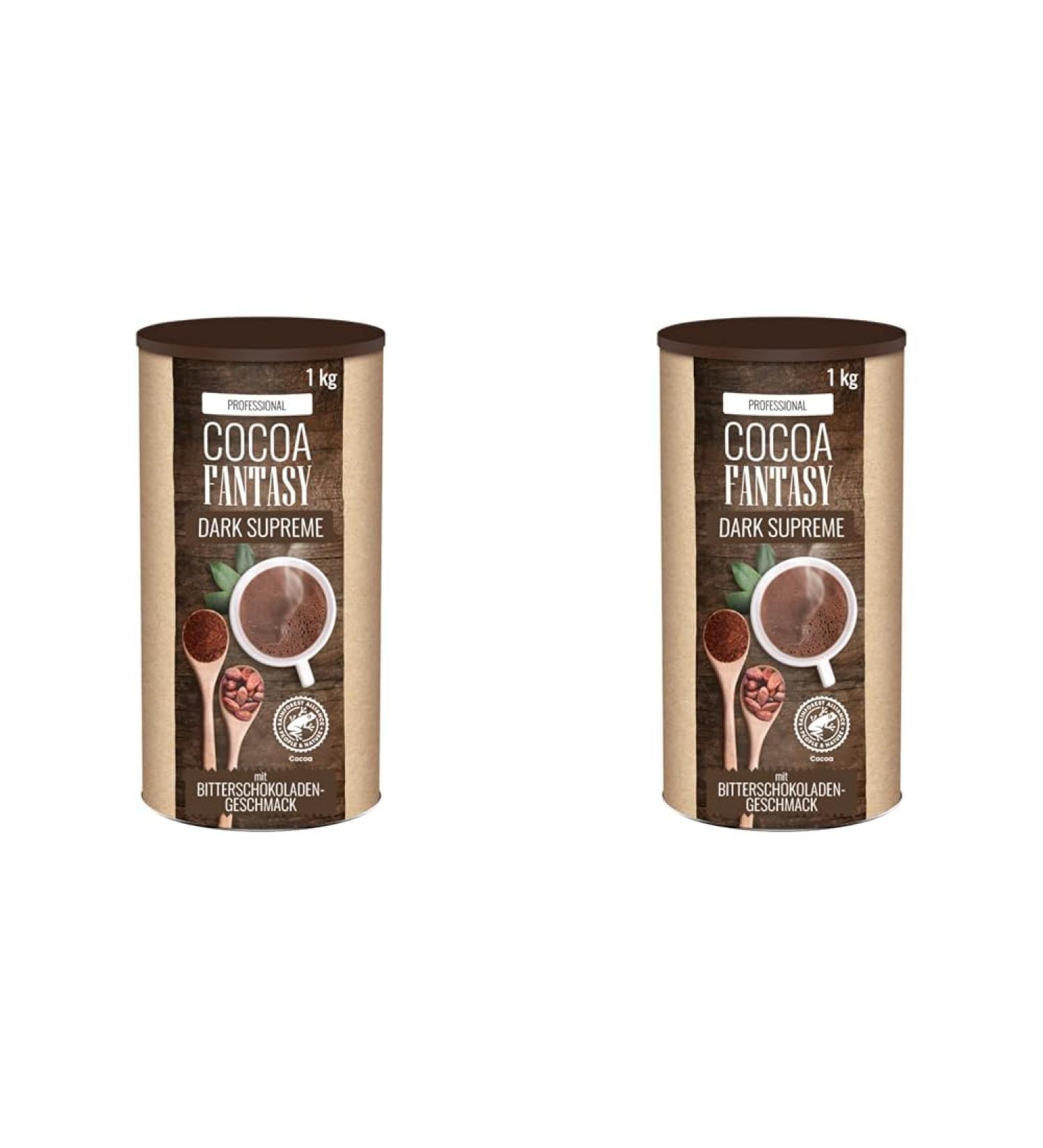 Buy Cocoa Fantasy Dark Supreme Drinking Chocolate - 1kg Cocoa Powder (40% Cocoa) - Pack of 2 for Rich Hot Chocolate - Buy Online on GoSupps.com