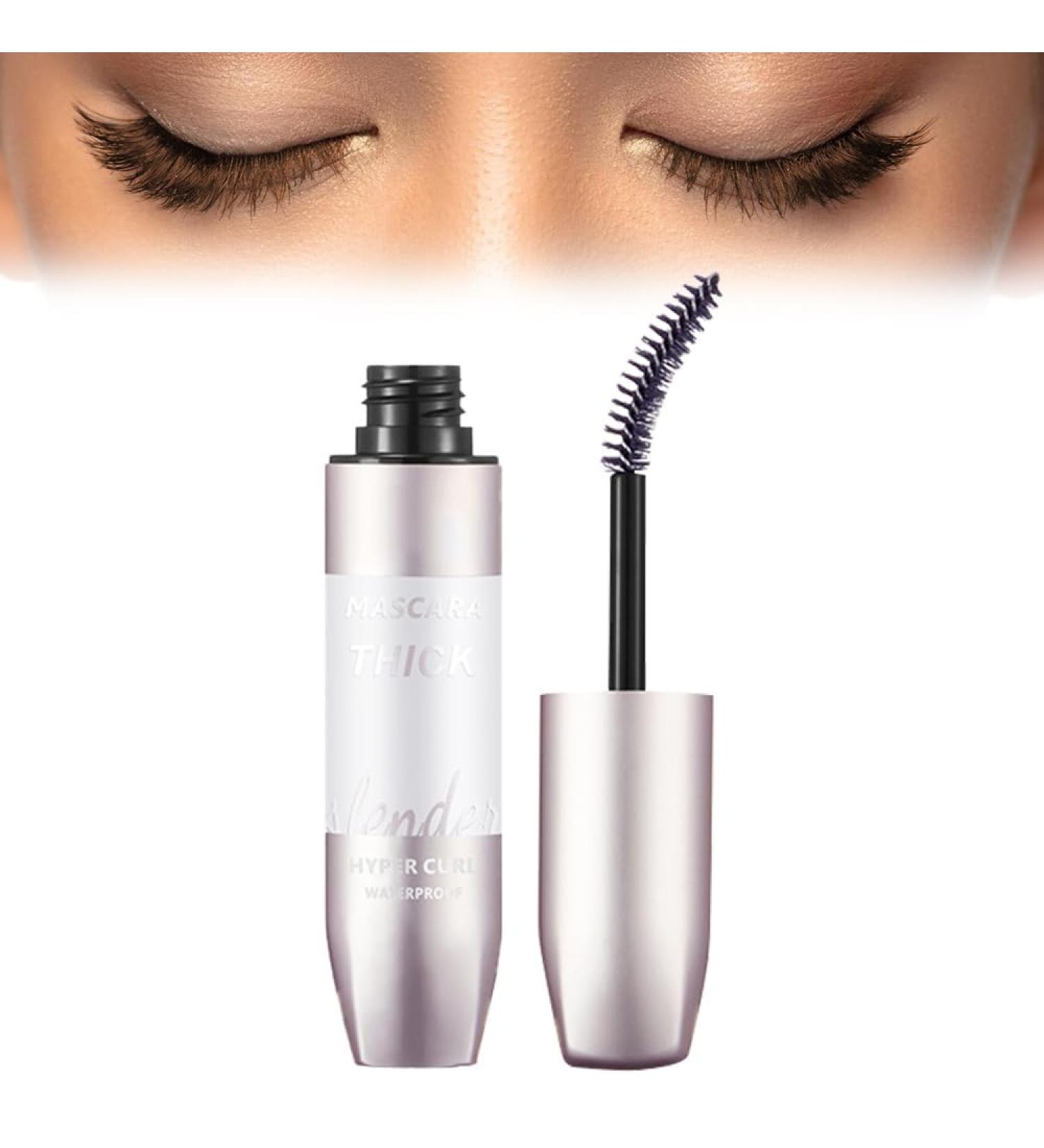 Black Waterproof Mascara Essence Mascara for Women Makeup Silk Fiber Mascara Extra Long False Eyelash Effect Thick and Thickening Anti-Smudge and Non-Clumping Makeup (Coffee m) - Buy Online on GoSupps.com
