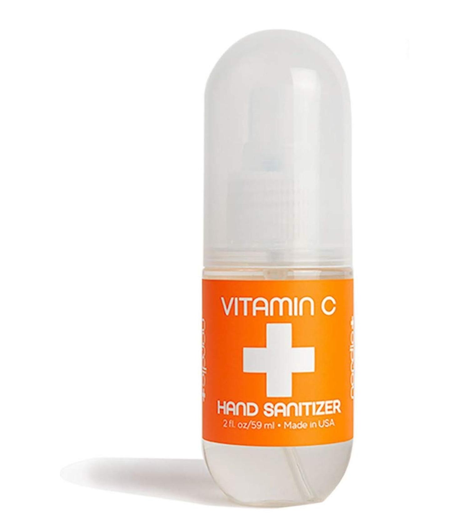Vitamin C Hand Sanitizer | Lightly Scented | Fast Absorbing Mist | Kills Bacteria | Perfect for Home Office or On the Go | Made in USA (2 oz)