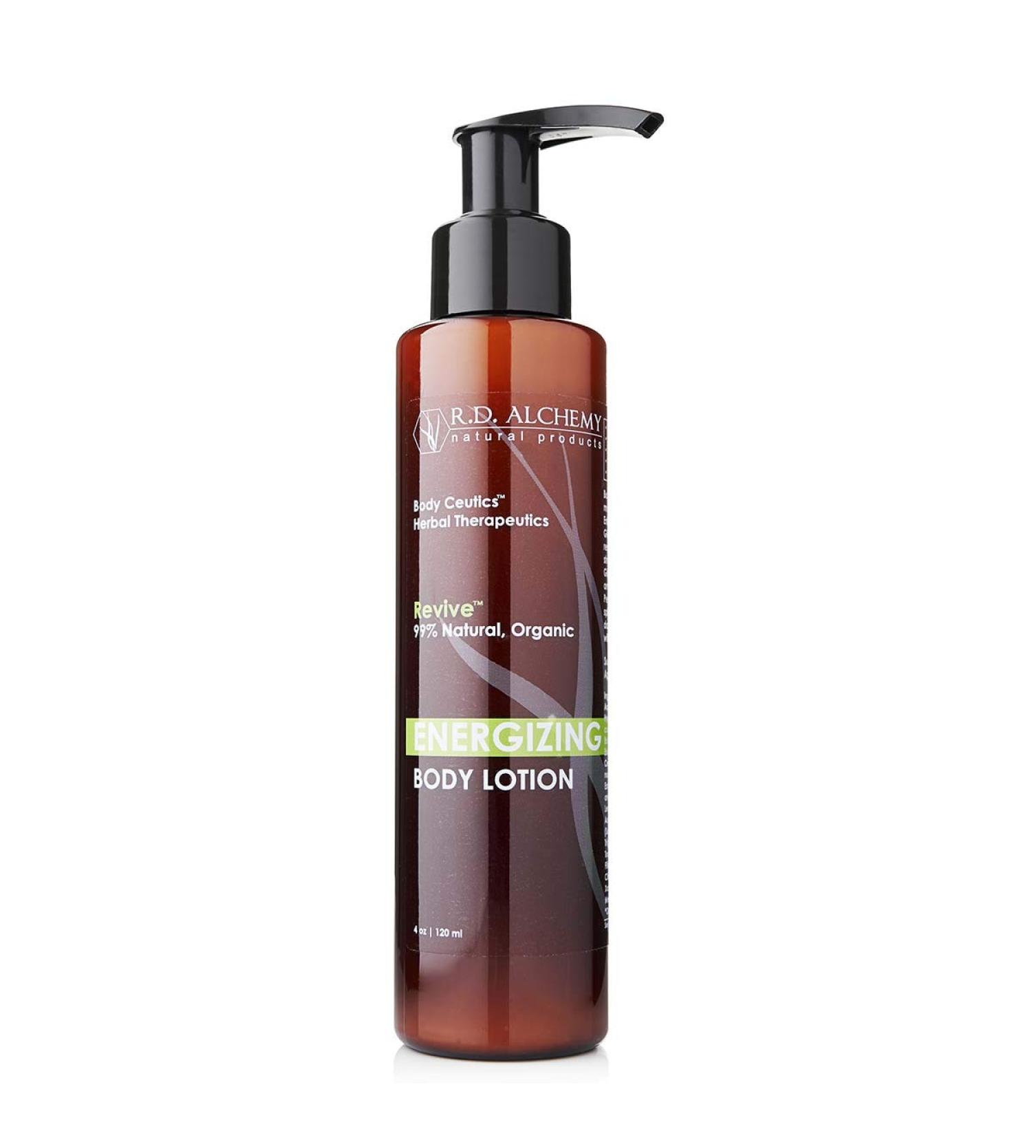 RD Alchemy Energizing Body Lotion - 99% Natural & Organic for Fatigue Relief | St. John's Wort Rosemary & Ginkgo Extracts - Buy Online on GoSupps.com