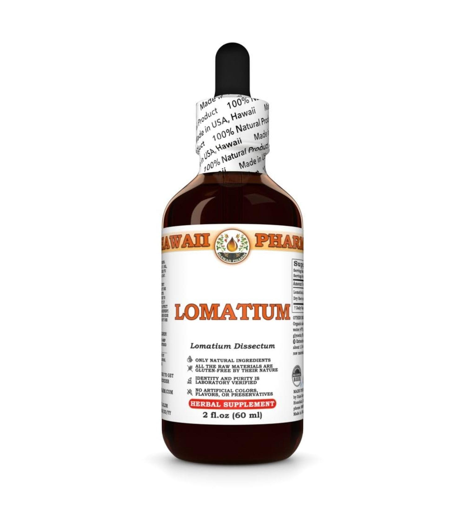 Hawaii Pharm Lomatium Extract, Tincture for Respiratory Wellness, Supports Immune Function, Promotes Joint Comfort, Encourages Skin Recovery, Enhances Mobility - 2 fl.oz 2 Fl Oz (Pack of 1) - Buy Online on GoSupps.com