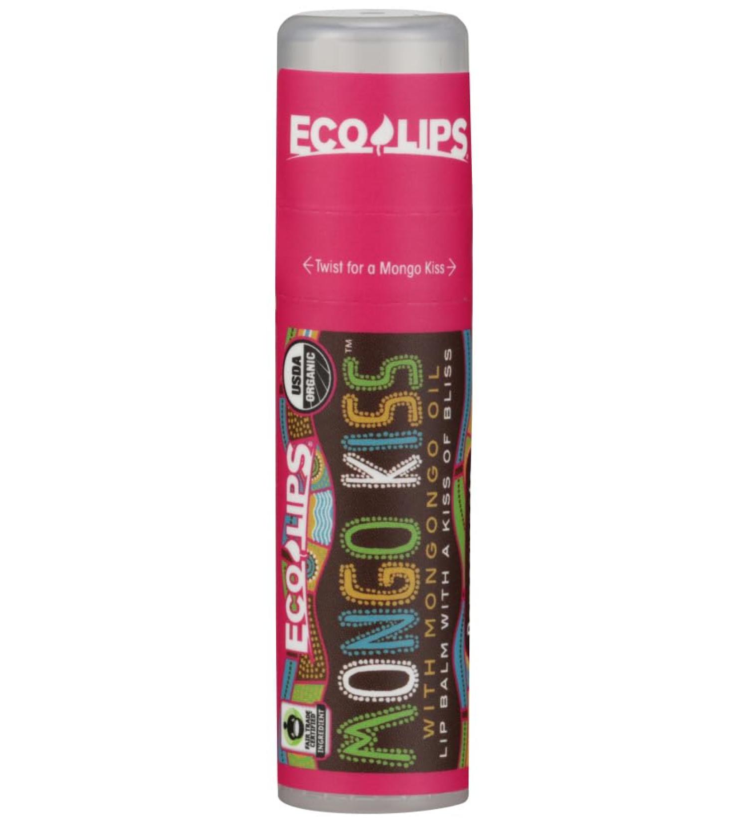 Eco Lips Mongo Kiss Lip Balm Pomegranate - 2PC | Organic & Natural Moisturizing Balm for Healthy Lips - Buy Online on GoSupps.com