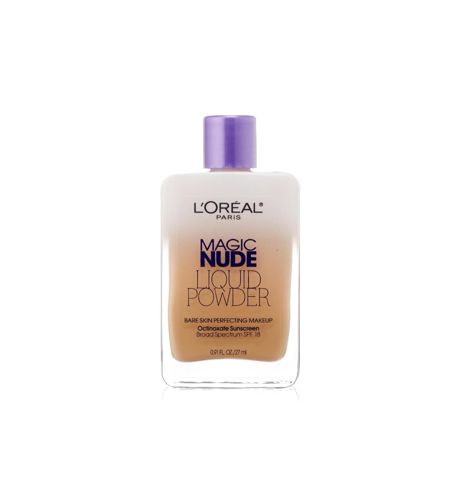 L'oreal Paris Magic Nude Liquid Powder Bare Skin Perfecting Makeup SPF 18 Natural Buff 0.91 Ounces (3 Pack)