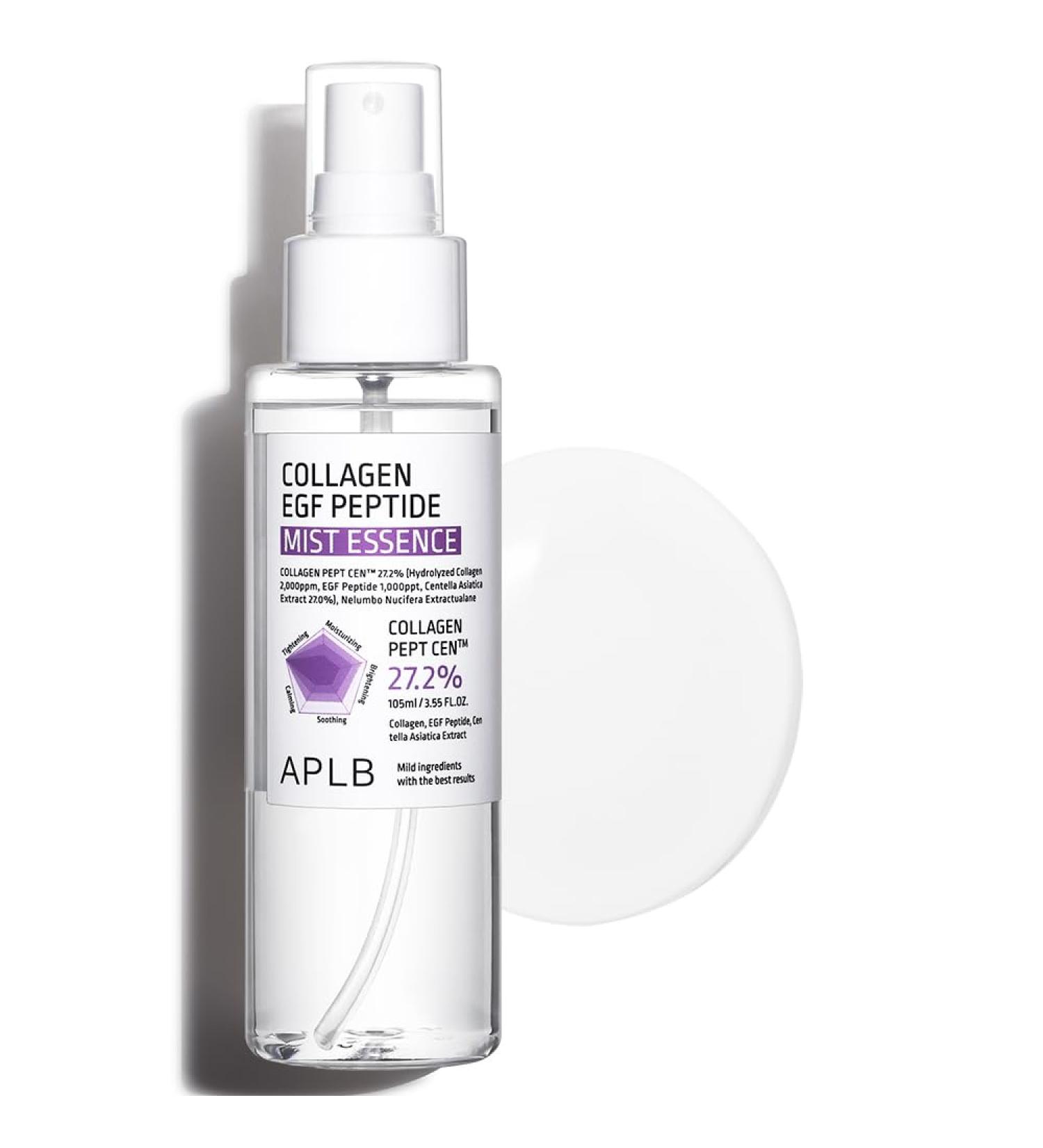 APLB Collagen EGF Peptide Mist Essence - Korean Skincare for Elasticity Moisture & Skin Texture - 27.2% Collagen Pept CEN 3.55 FL.OZ - Buy Online on GoSupps.com