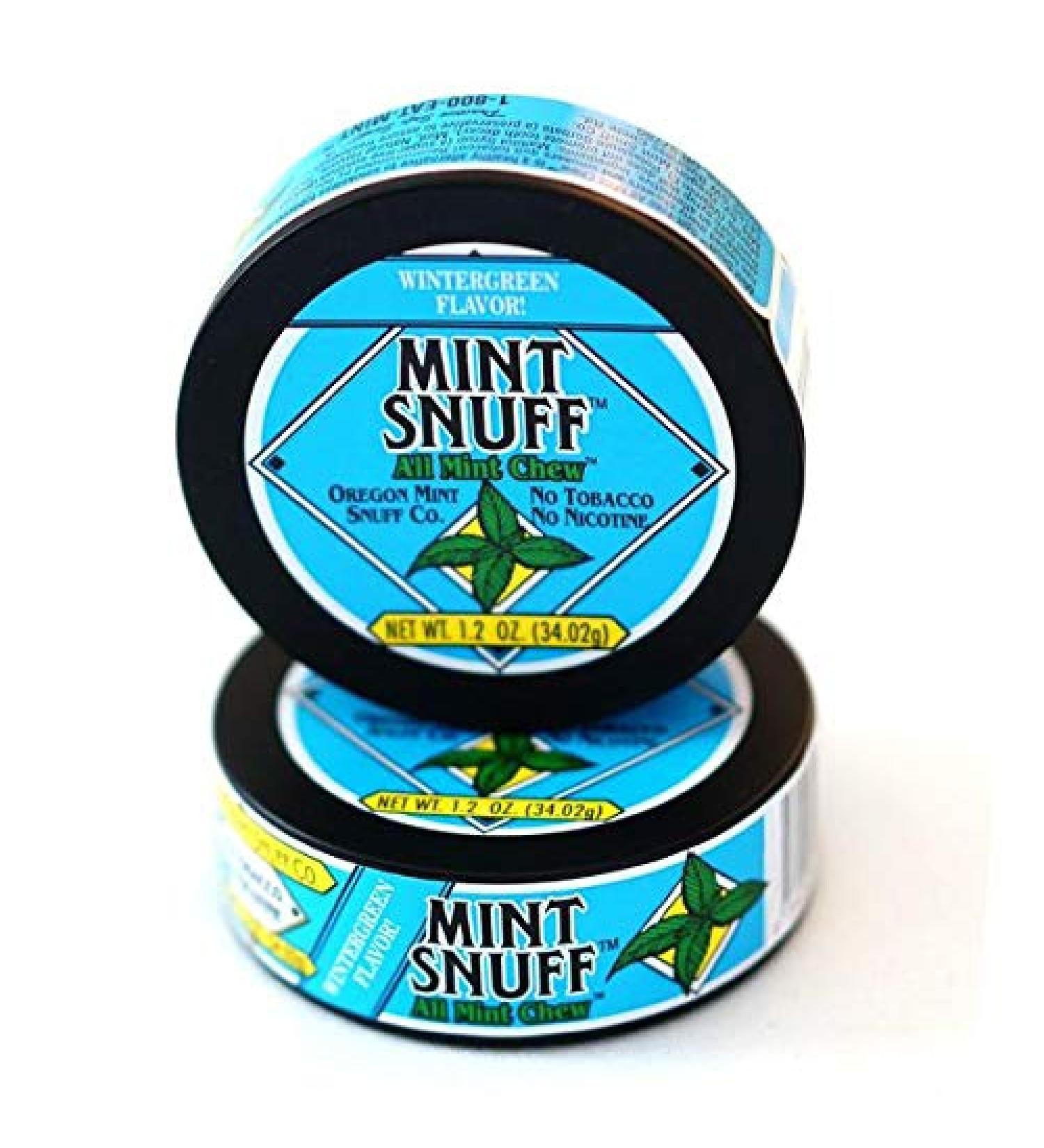 Mint Snuff All Mint Chew - Wintergreen Flavor - 6 cans by Oregon Mint Snuff Company