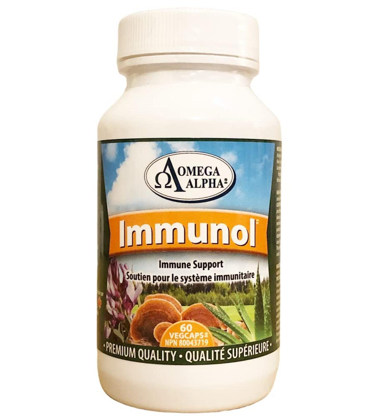 Omega Alpha IMMUNOL Aloe Vera Extract for Immune System Care 60 Capsules - Buy Online on GoSupps.com