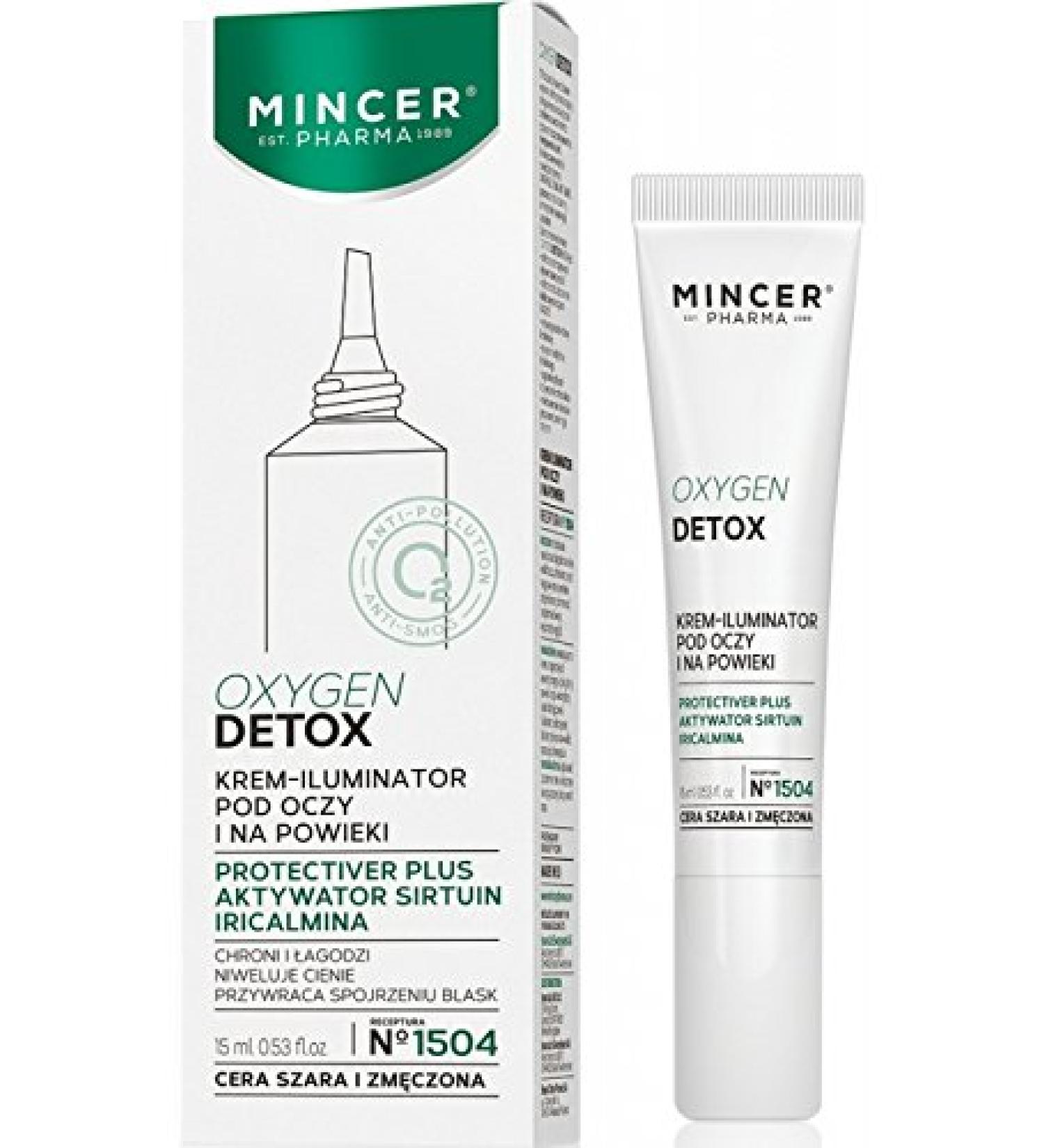 Mincer Pharma OXYGEN DETOX Anti-wrinkle eye cream Detox complex for grey and tired skin 15 ml