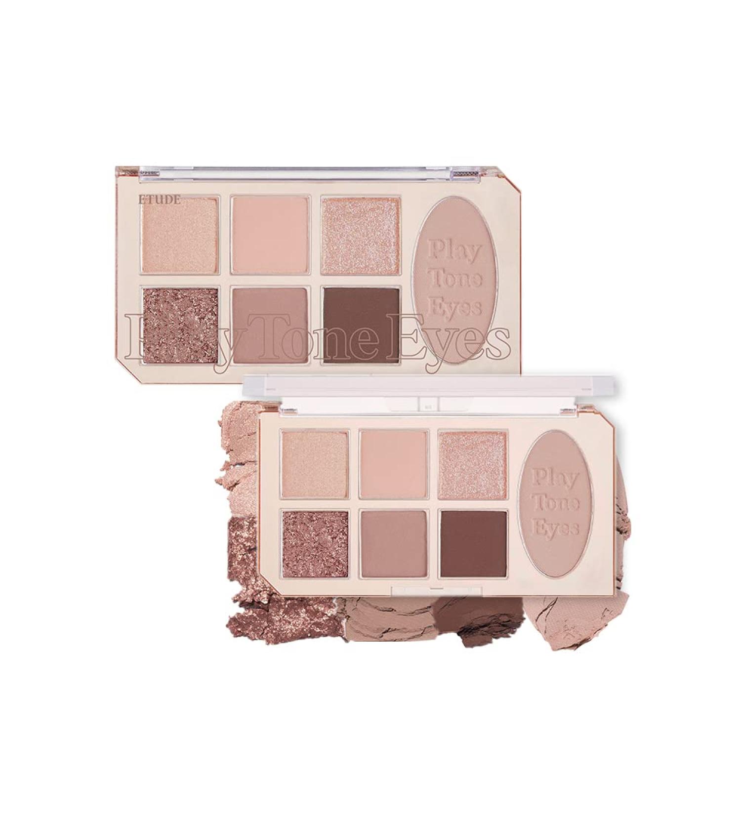 Etude Play Tone Eyepalette | Versatile Palette for Eyes & Cheeks | Easy Color Matching | Sheer Matte to Wet Glitters | K-beauty (Nude Milk Tea) - Buy Online on GoSupps.com