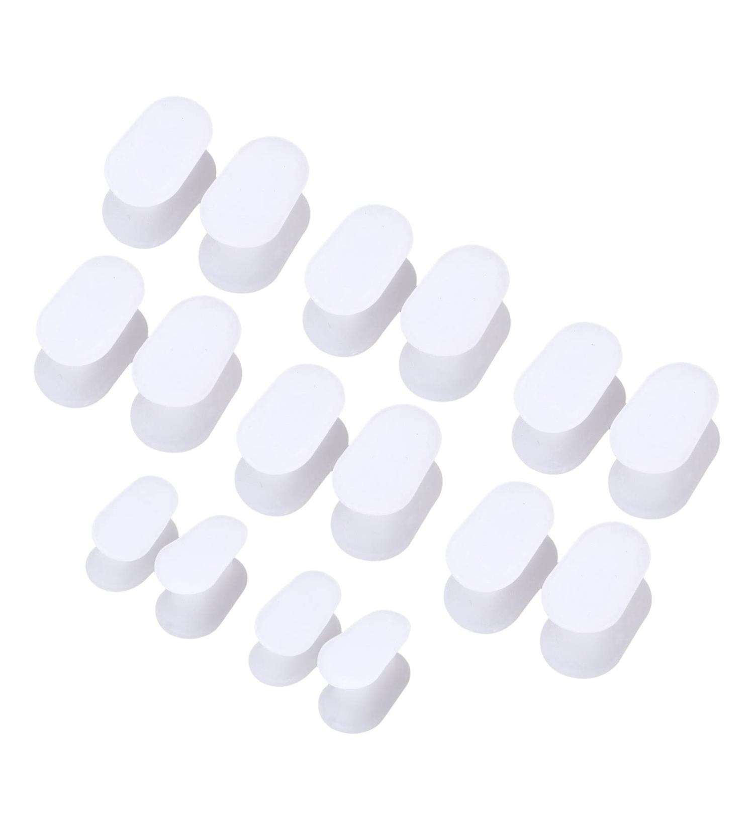 Anggrek Gel Toe Separators - 8 Pairs Silicone Toe Separators for Pain Relief and Hallux Valgus Corrector - Reduce Friction Between Toes - Sizes Small to Large - Buy Online on GoSupps.com