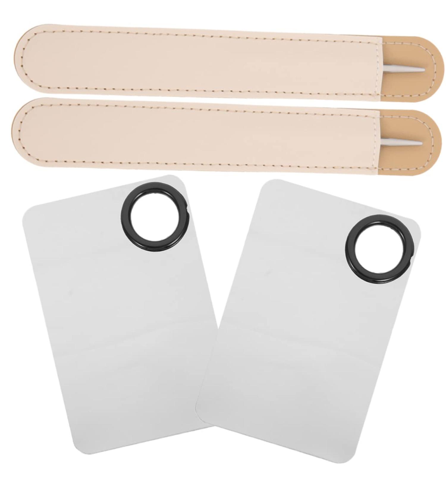 SHERCHPRY 2ensembles Plateau M langeur Cosm tique Avec Spatule Plateau De Maquillage Pour Fond De Teint Et Vernis Ongles Outils De Beaut  - Buy Online on GoSupps.com