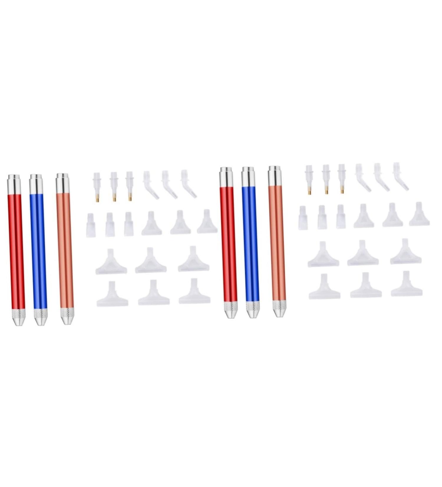 Healeved 6 Sets Nail Art Drill Pen Gem Nailkindy Nibs Embroidery Diamond Pen Nail Tool Kit Nail Art Tool Art Craft Supplies Art Crafts Diamond Drawing Pen Aluminum Alloy Shine 5d - Buy Online on GoSupps.com