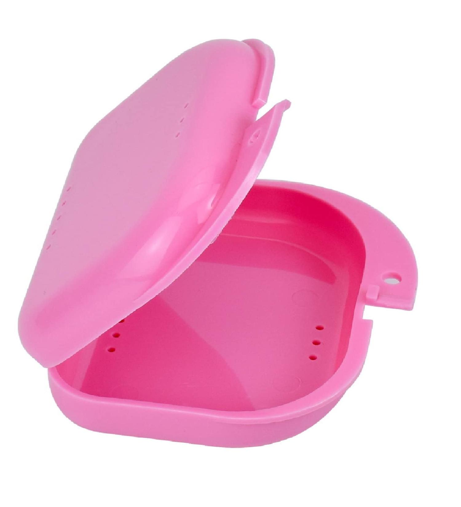 Denture Box Retainer Case Denture Storage Bath Box Denture Holder Box Cleaning Box Lightweight and Portable Cleaning Box with Filter (S Pink) S Pink - Buy Online on GoSupps.com