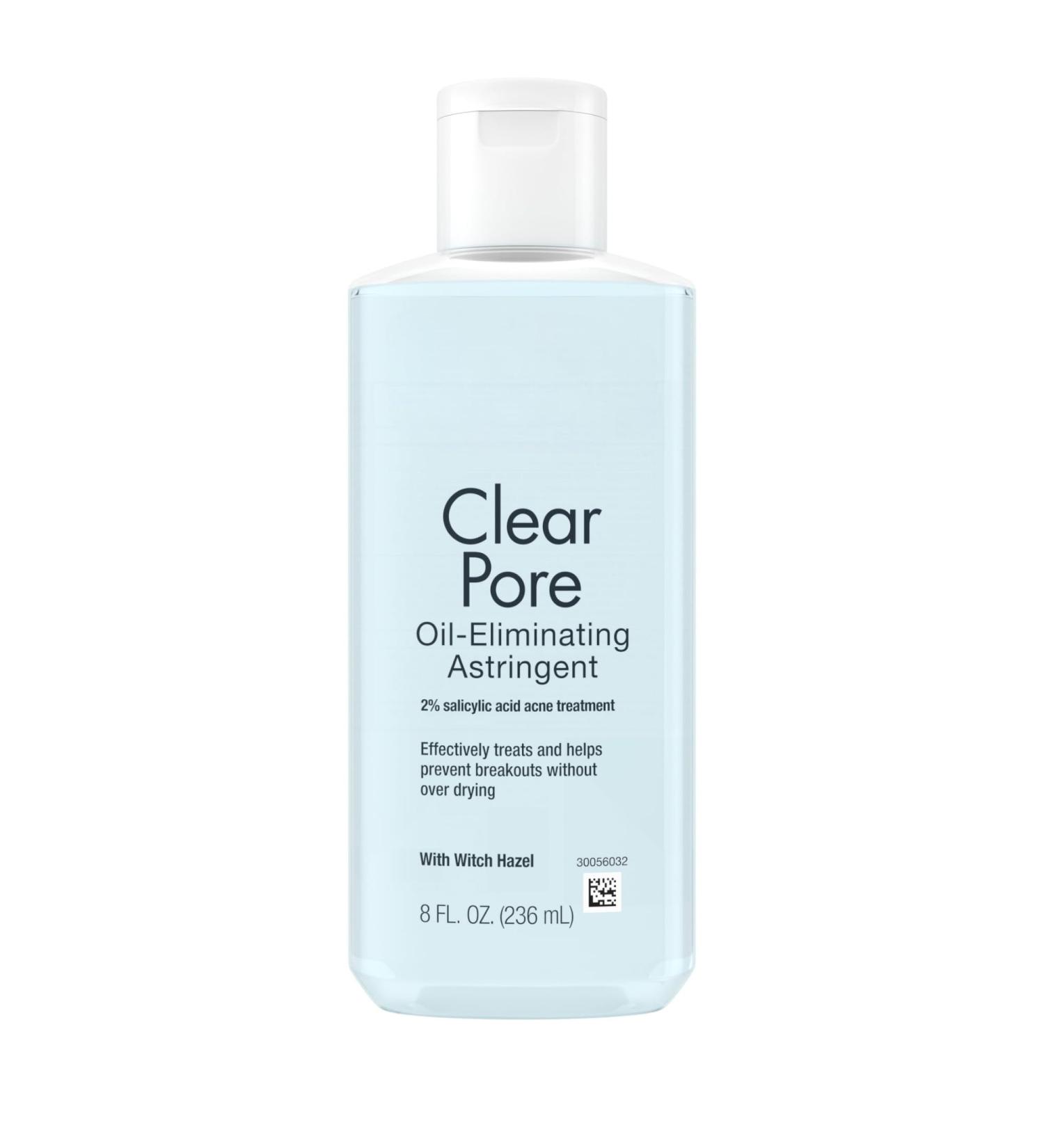 Clear Pore Oil-Eliminating Acne Treatment Astringent Toner for Face 8 fl oz
