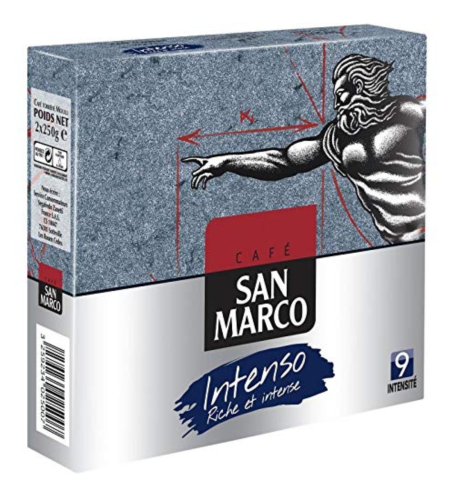 SAN MARCO - Intenso Pure Arabica Ground Coffee 500G - Three Items