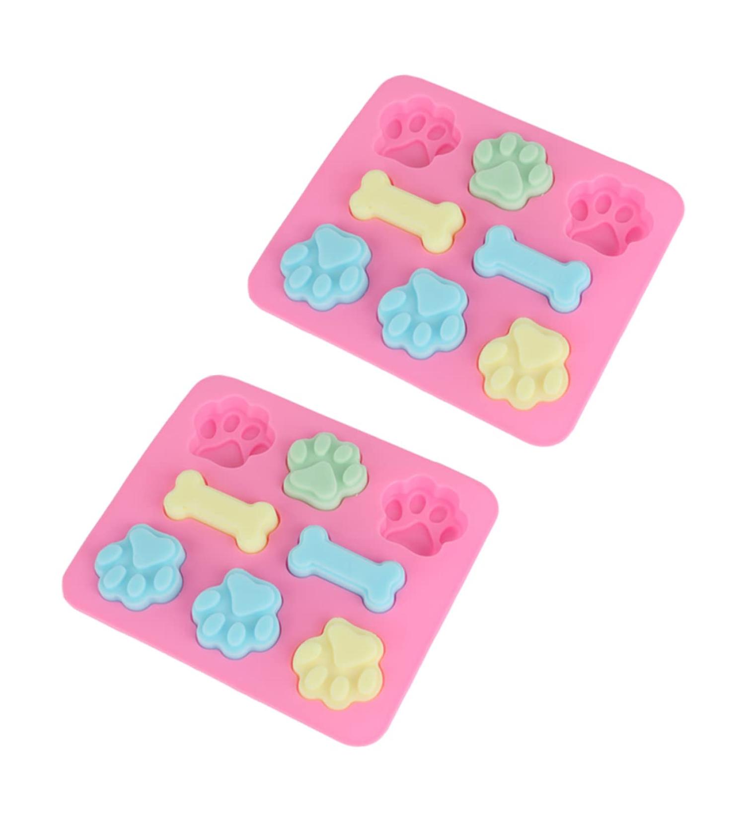 Zerodeko 4 Pcs Pet Cake Mold Ice Block Mold Lollipop Silicone Cake Mold Silicone Ice Cube Trays Silicone Pans for Baking Paw Biscuit Silicone Treat Mold Chocolate Silica Gel Silicone Mold 18x16cmx2pcs Random Colorx2pcs - Buy Online on GoSupps.com