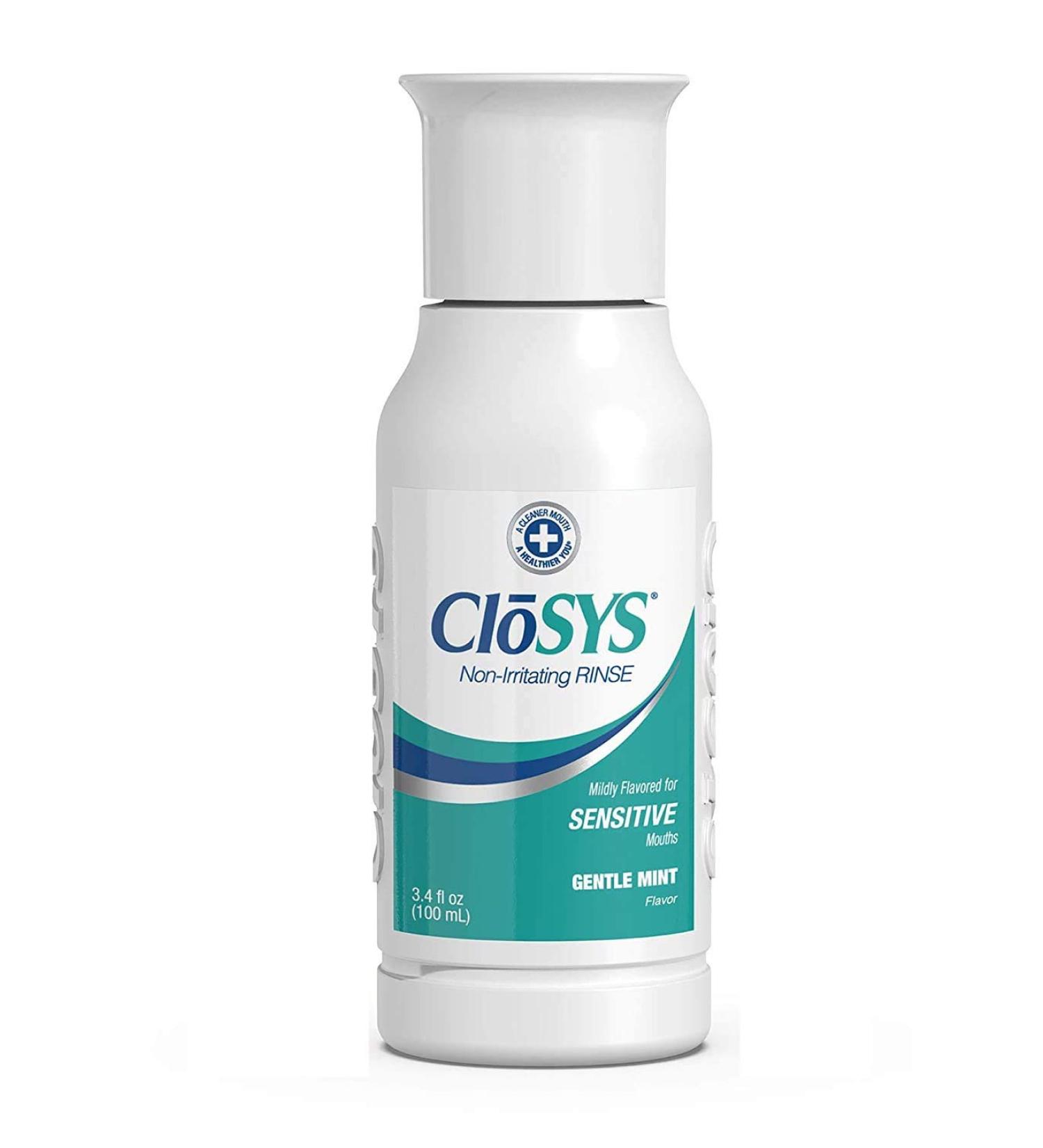 CloSYS Sensitive Mouthwash Travel Size | Alcohol Free Gentle Mint 3.4 oz (48 Count) - Soothes Sensitivity & Fights Bad Breath - Buy Online on GoSupps.com
