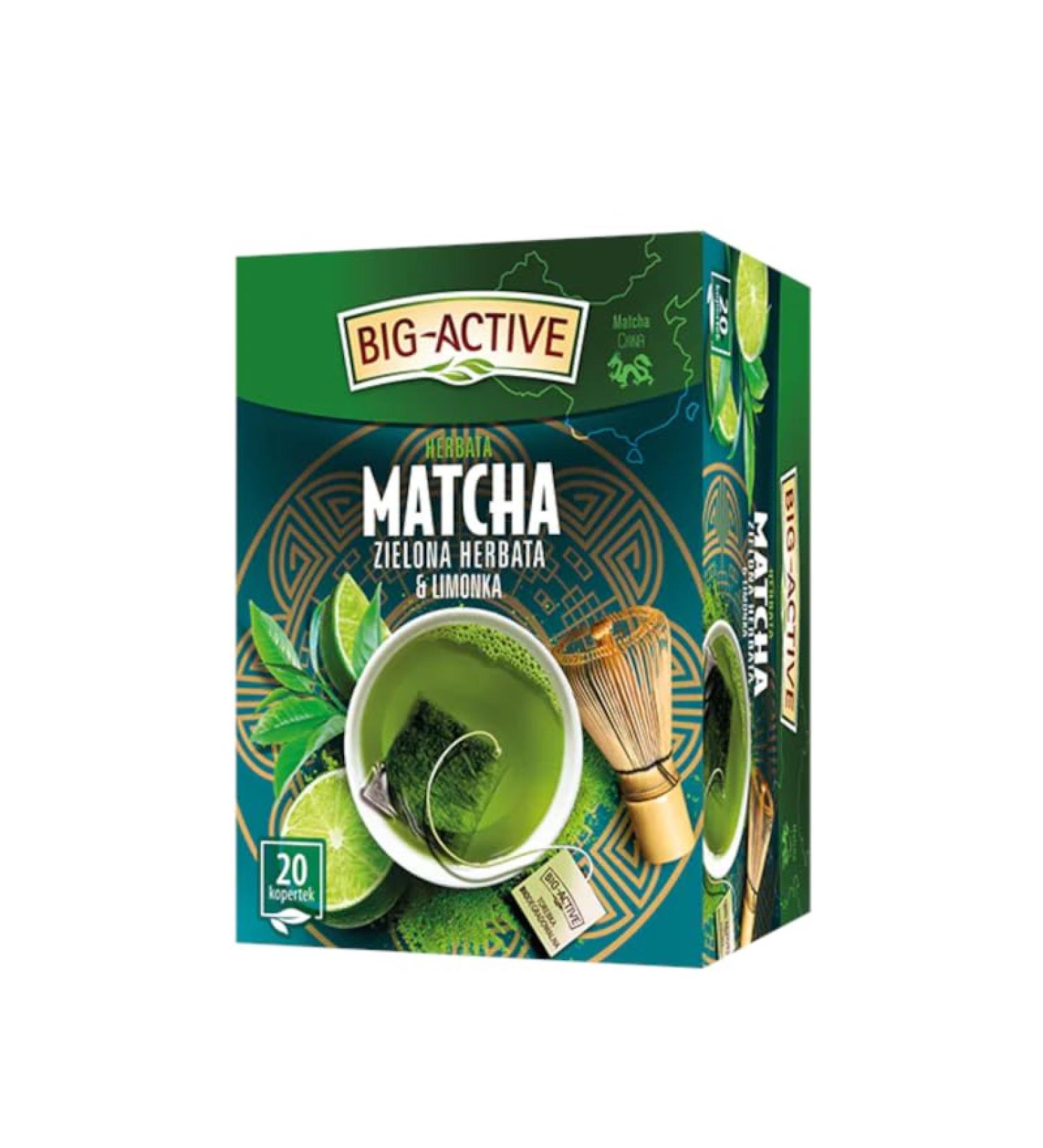 Big-Active Matcha Tea Green Tea And Lime Herbal Tea Natural Pure And Refreshing Herbal Fruit Infusion Herbapol