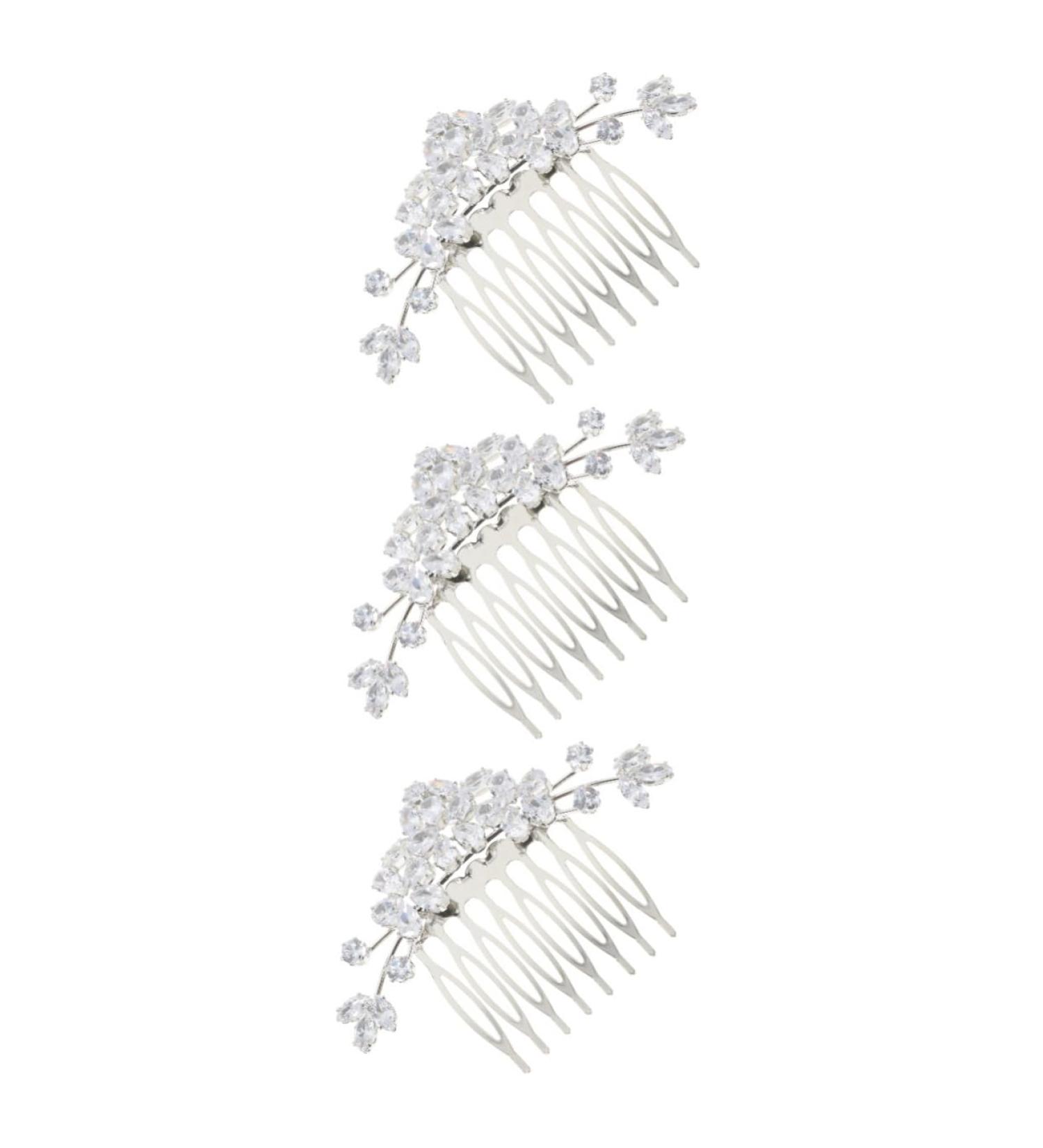Beaupretty Bride Wedding Hair Comb bangs flower side rhinestone hair bridal side for women crystal rhinestones bridal hair combs for wedding decorate lace aluminum alloy Pearl Hair Comb - Buy Online on GoSupps.com