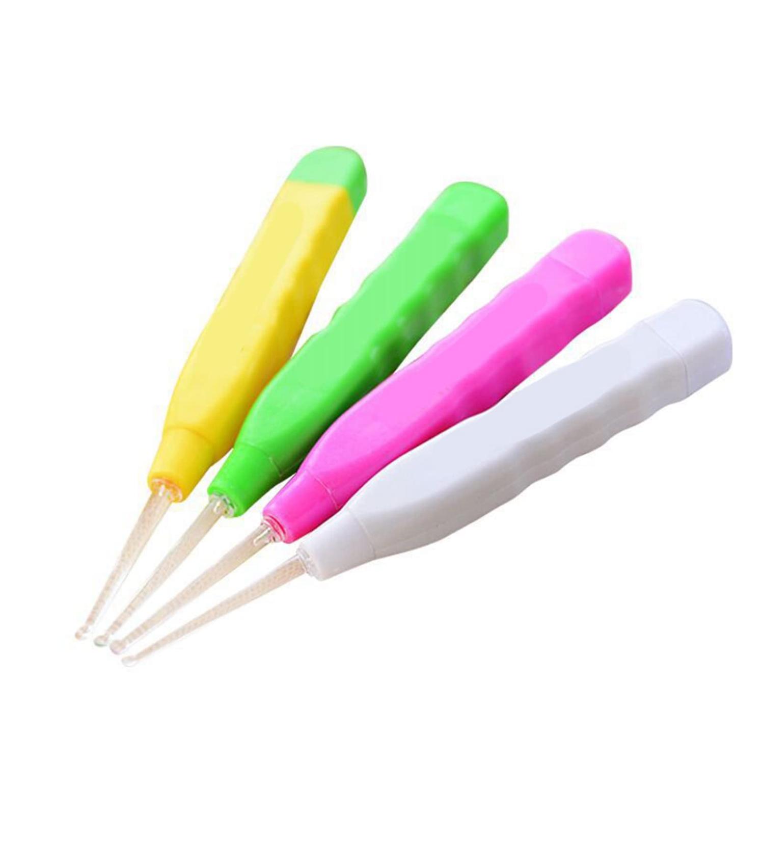 Baby LED Ear Pick - Earwax Cleaning & Removal Tool with 3 Ear Spoons for Babies and Adults - Buy Online on GoSupps.com