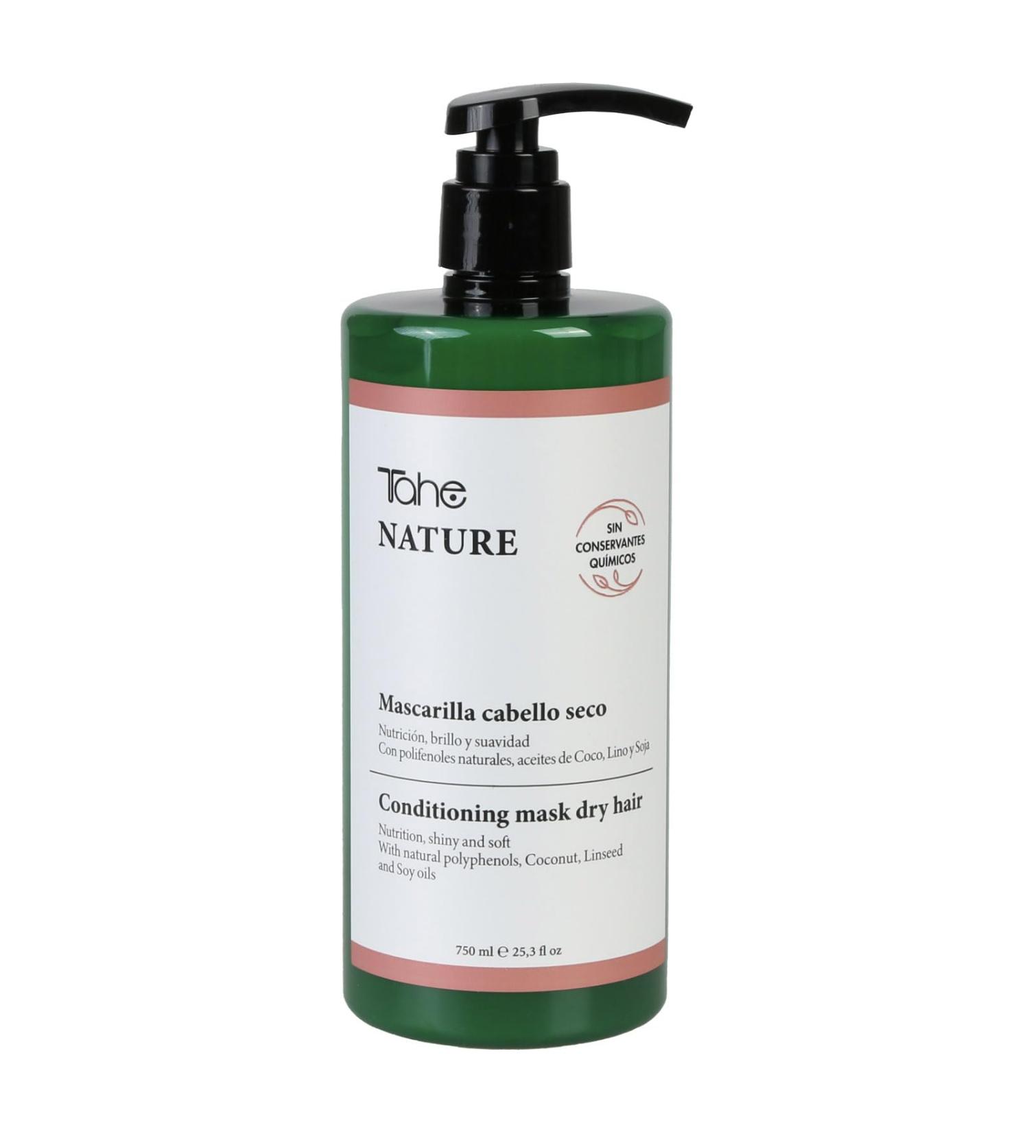 Tahe Tahe Nature Mask for dry hair with natural polyphenols coconut oil flaxseed oil and soybean oil 750 ml