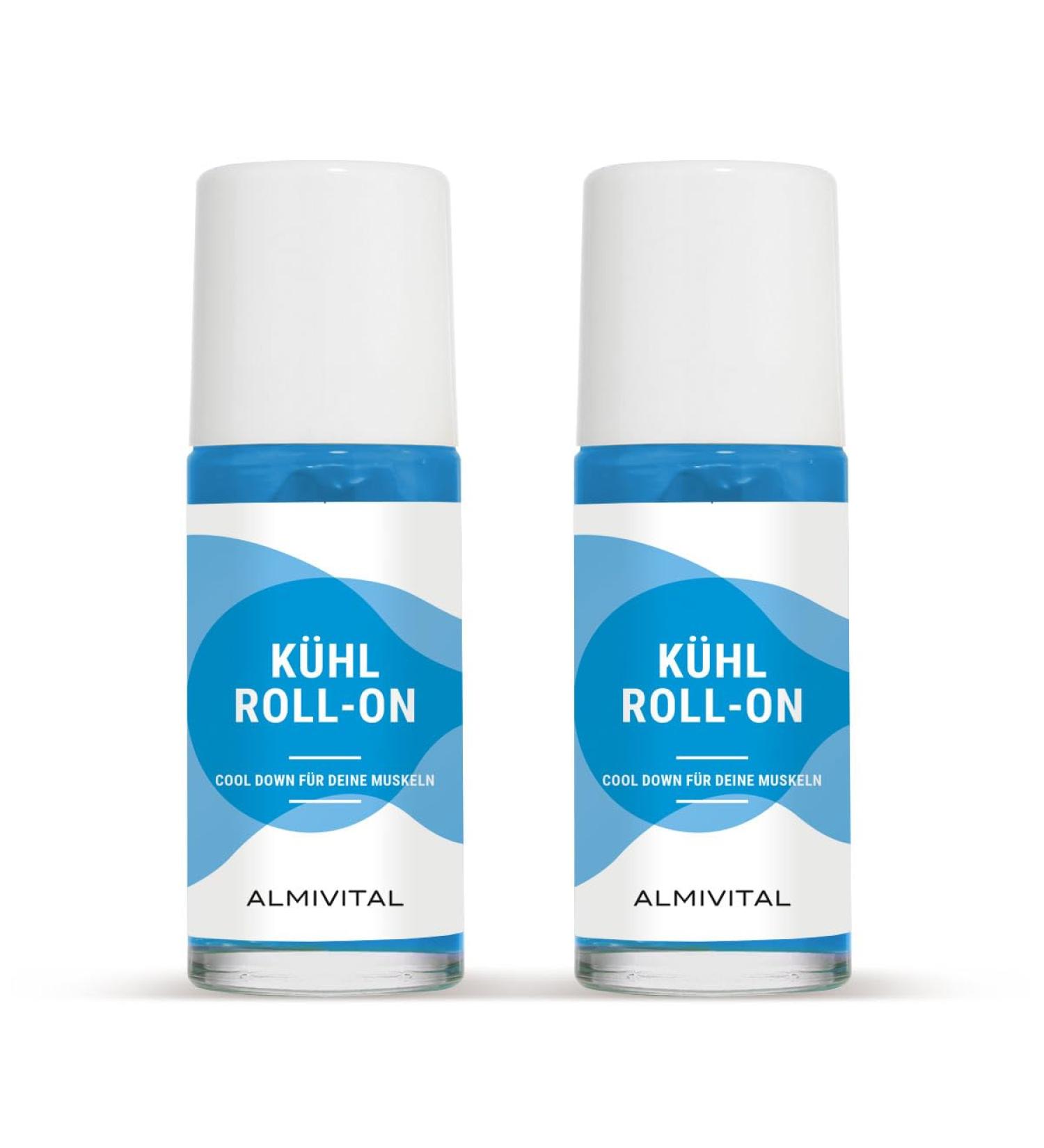 ALMIVITAL Lot de 2 roll-on emporter | Rafra chissement naturel pour les muscles etc. | Le menthol vivifiant assure un effet rafra chissant durable | Bienfaisant apr s le sport et l'activit  - Buy Online on GoSupps.com