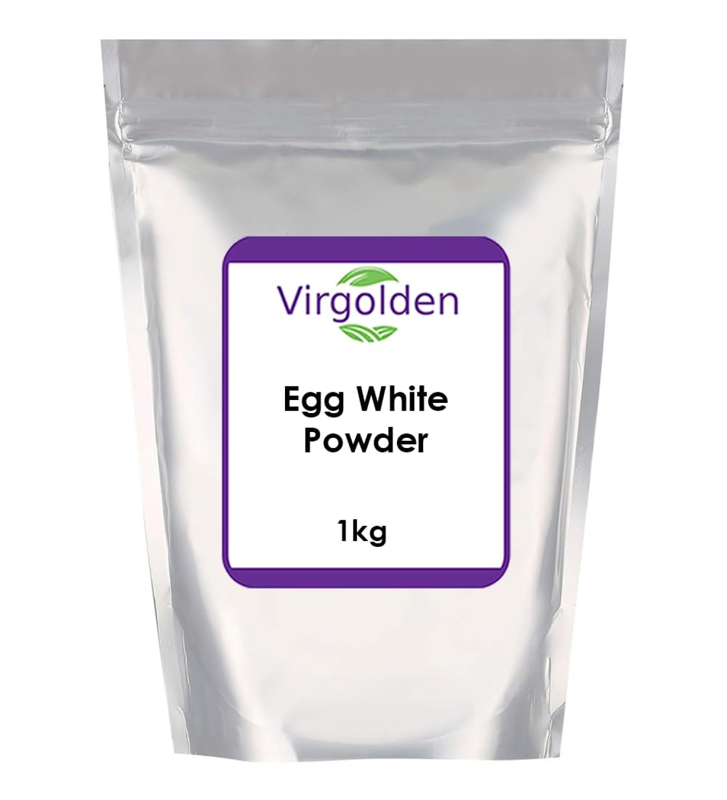 Egg White Protein Powder 1kg Pasteurized Dried Egg Whites Protein High Whip for Baking Desserts Cooking by Virgolden - Buy Online on GoSupps.com