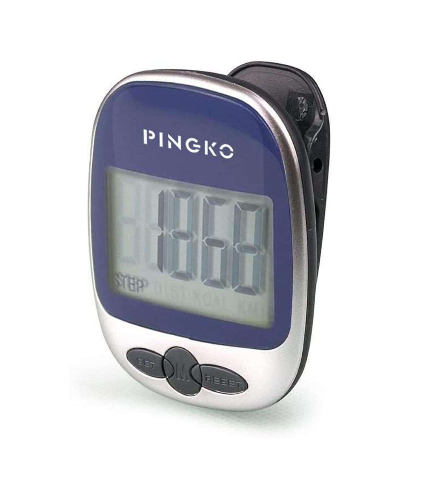 PINGKO Portable LCD Pedometer for Jogging, Hiking, Running & Walking - Blue | Step Counter with Calorie Burn Tracker - Buy Online on GoSupps.com
