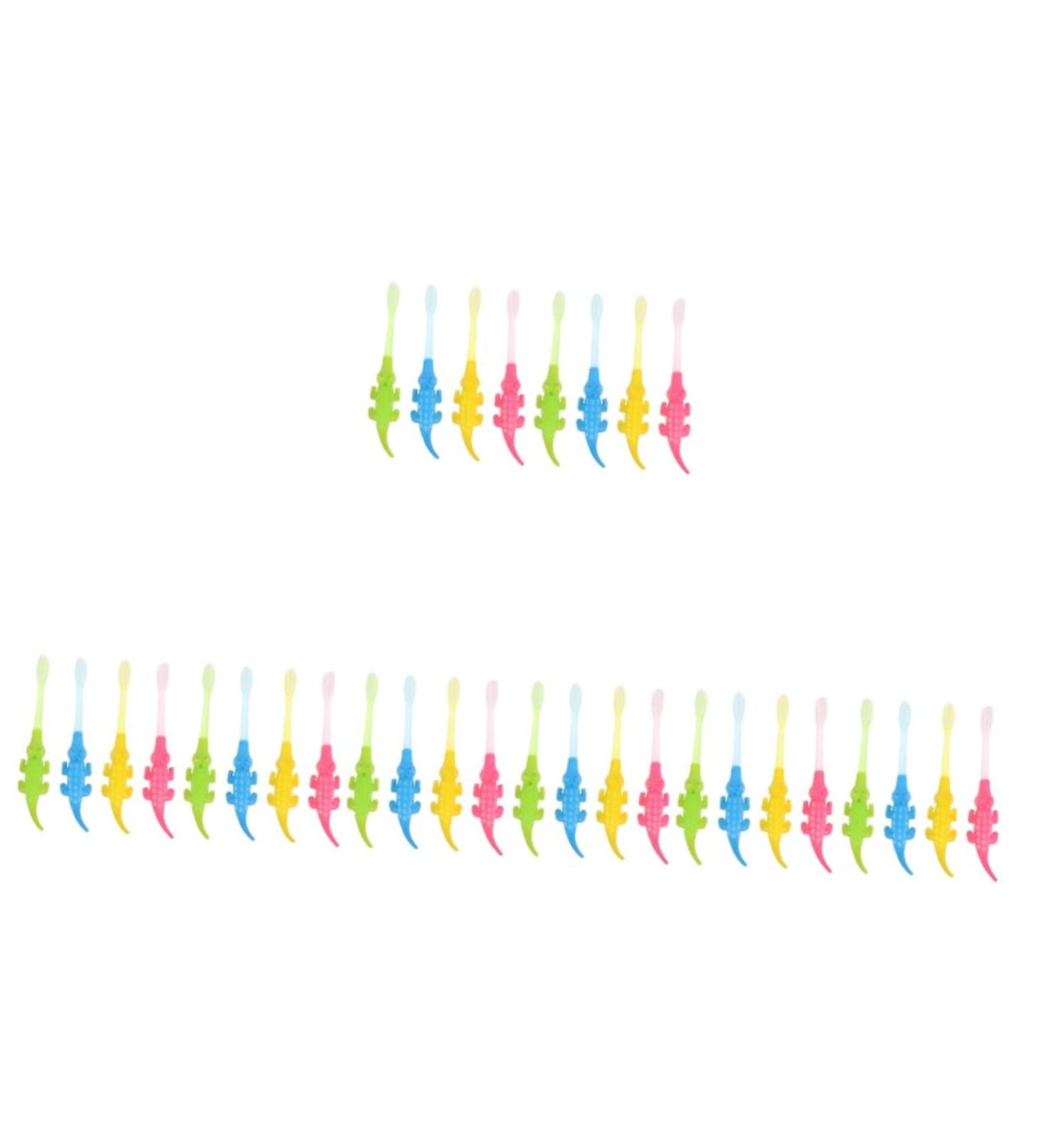 Minkissy 32-pack Cartoon Toddler Training Toothbrushes - Cute Children's Cleaning Brushes for Kids - Buy Online on GoSupps.com