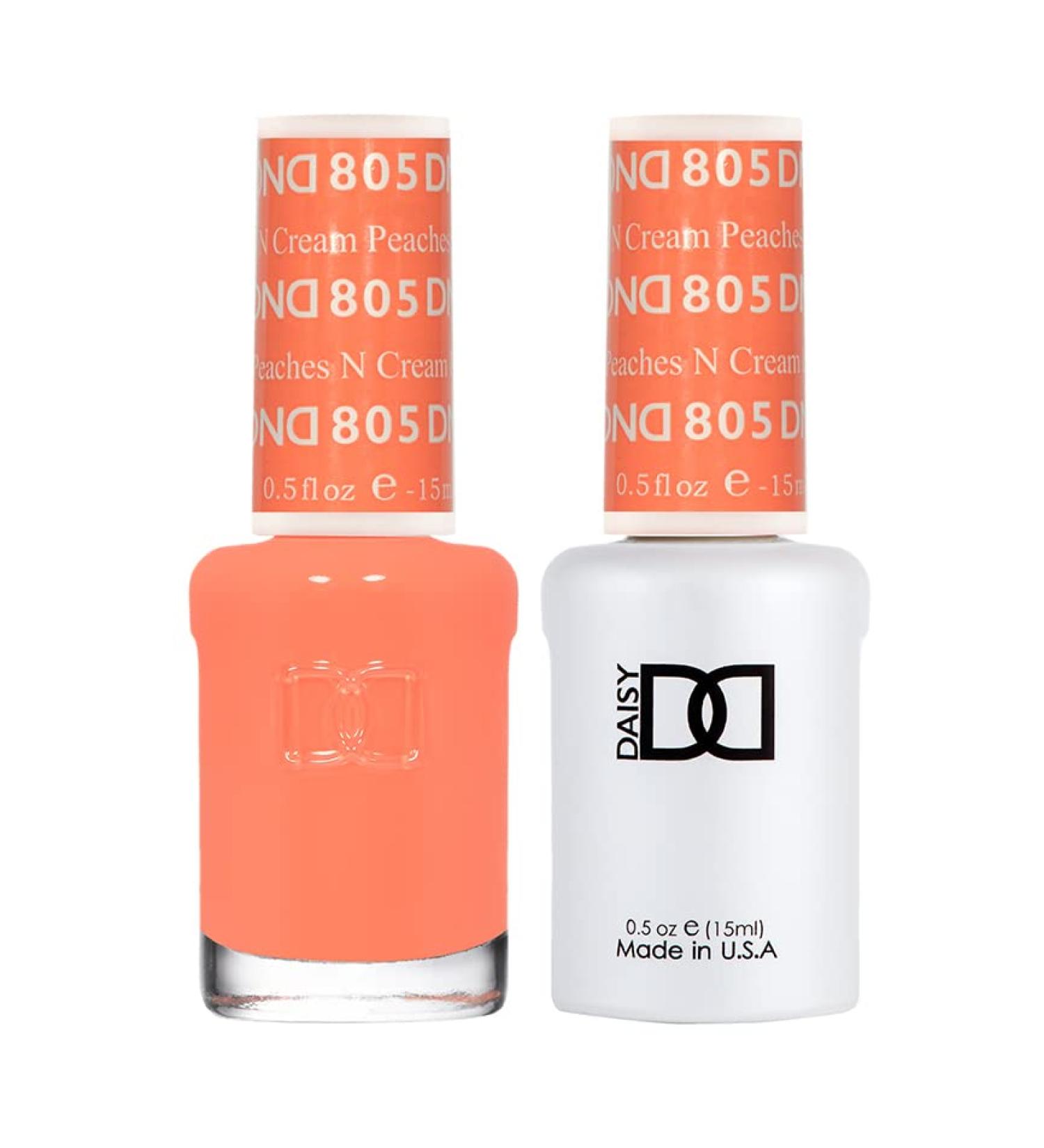 DND Duo 805 Peaches n Cream - Gel & Matching Lacquer Polish Set 0.5 Ounce