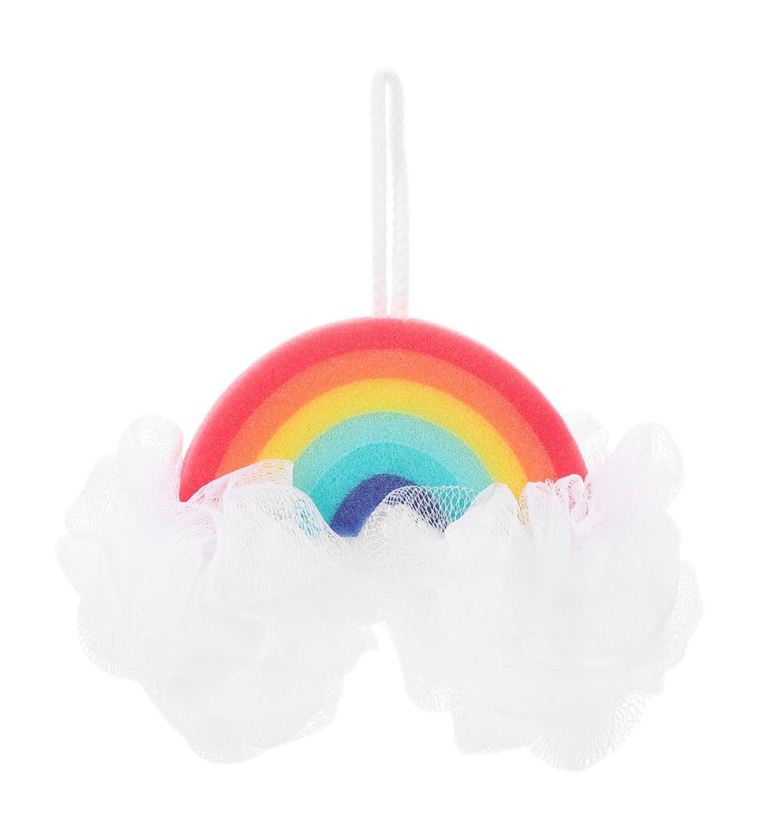 FRCOLOR Cloud Bath Ball Loofah - Rainbow Shaped Travel Scrubber & Face Sponge for Ultimate Cleanliness - Buy Online on GoSupps.com