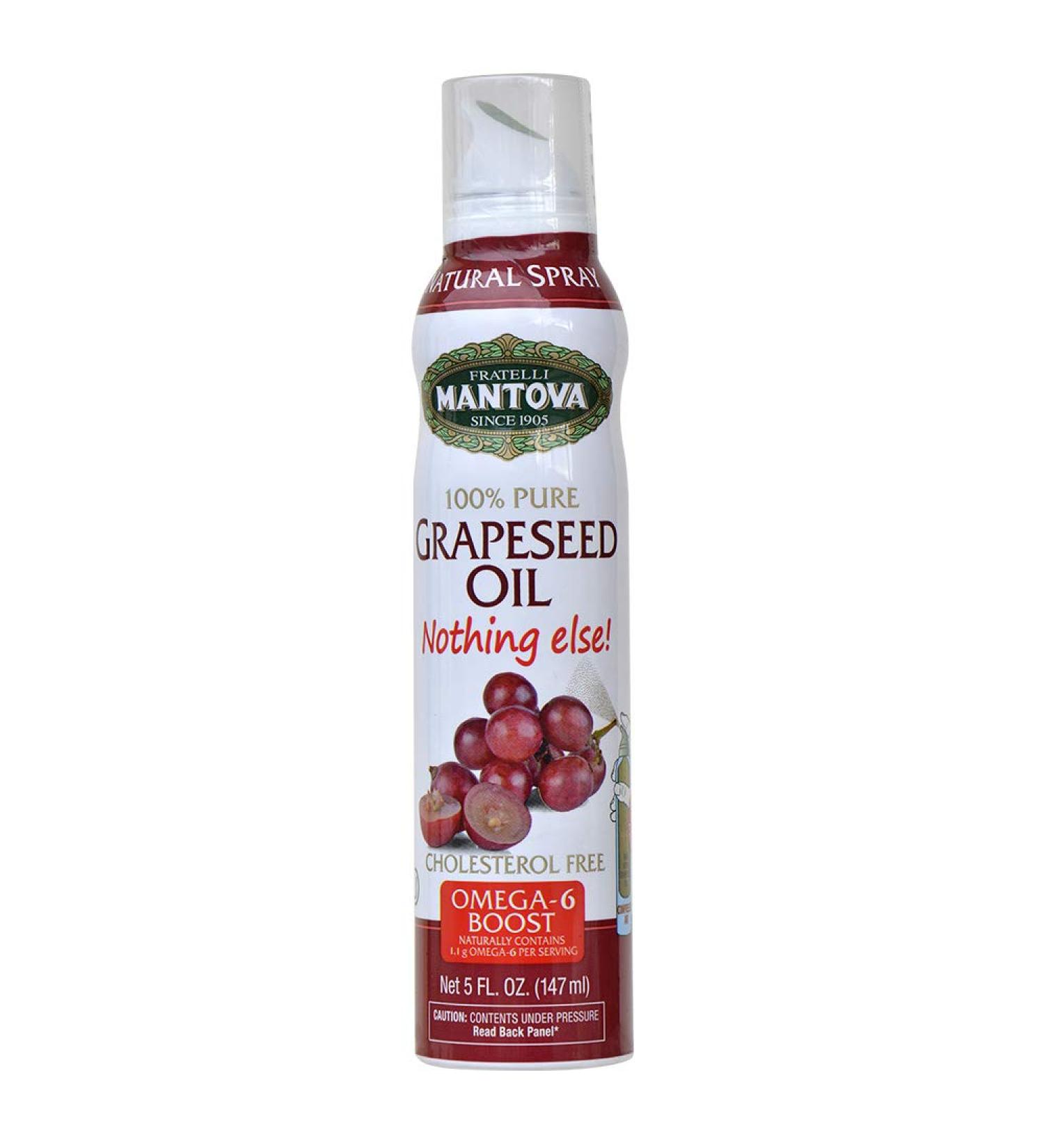 Mantova Grapeseed Oil Spray 5 Fl Oz - High-Quality Cooking Oil Spray - Buy Online on GoSupps.com