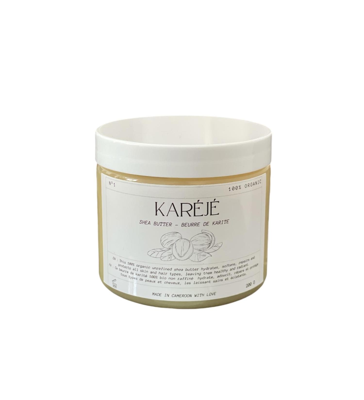 Unrefined shea butter 100 organic and natural Kar j ultramoisturizing for all skin types and hair suitable for babies children and adults 200 g - Buy Online on GoSupps.com
