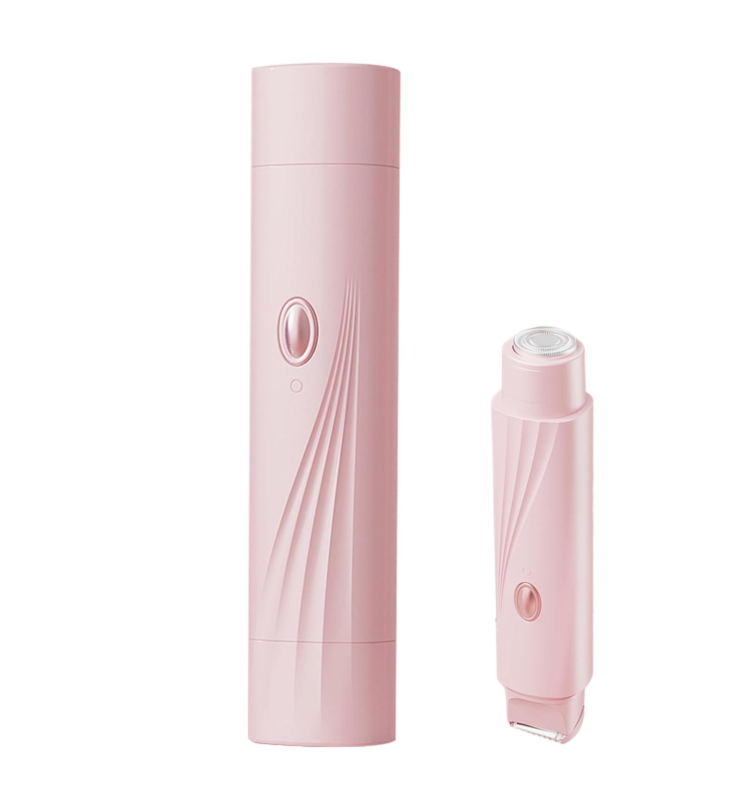 Womens shaver double head cordless waterproof for intimate area body trimmer for sensitive skin and Pink - Buy Online on GoSupps.com