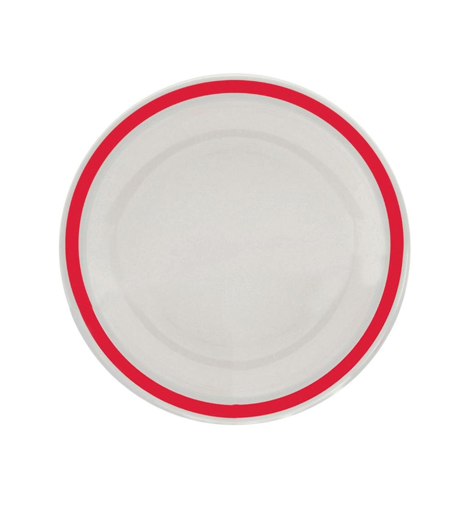 NRS Healthcare Red small Rimmed Plate Single