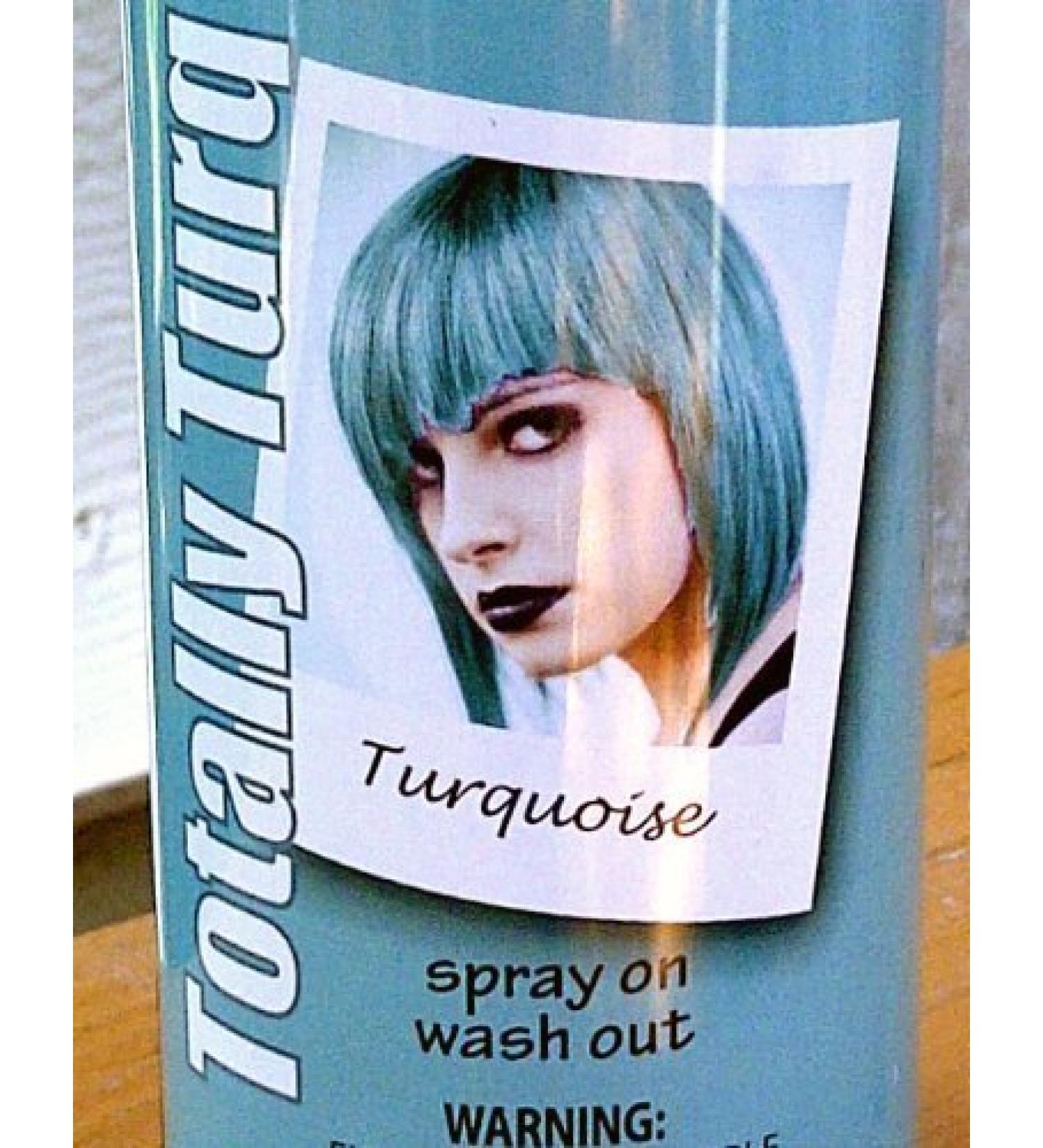 Temporary Hair Color Hairspray Turquoise Aqua Ice Blue Sky Colored Hairspray Great For Costume or Halloween Rave Party Concert Hair Spray Use in Well-Ventilated Area!