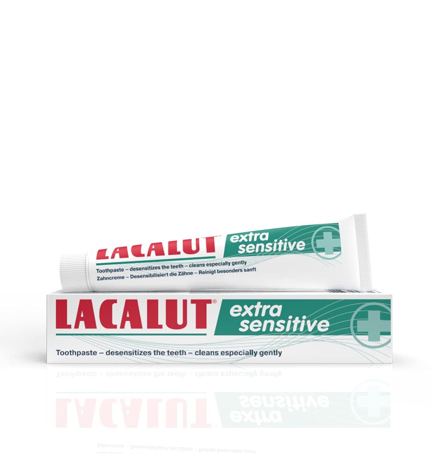 LACALUT Extra Sensitive Toothpaste | Repair, Protect, Prevent Cavities & Stains | 2.5 oz - Buy Online on GoSupps.com