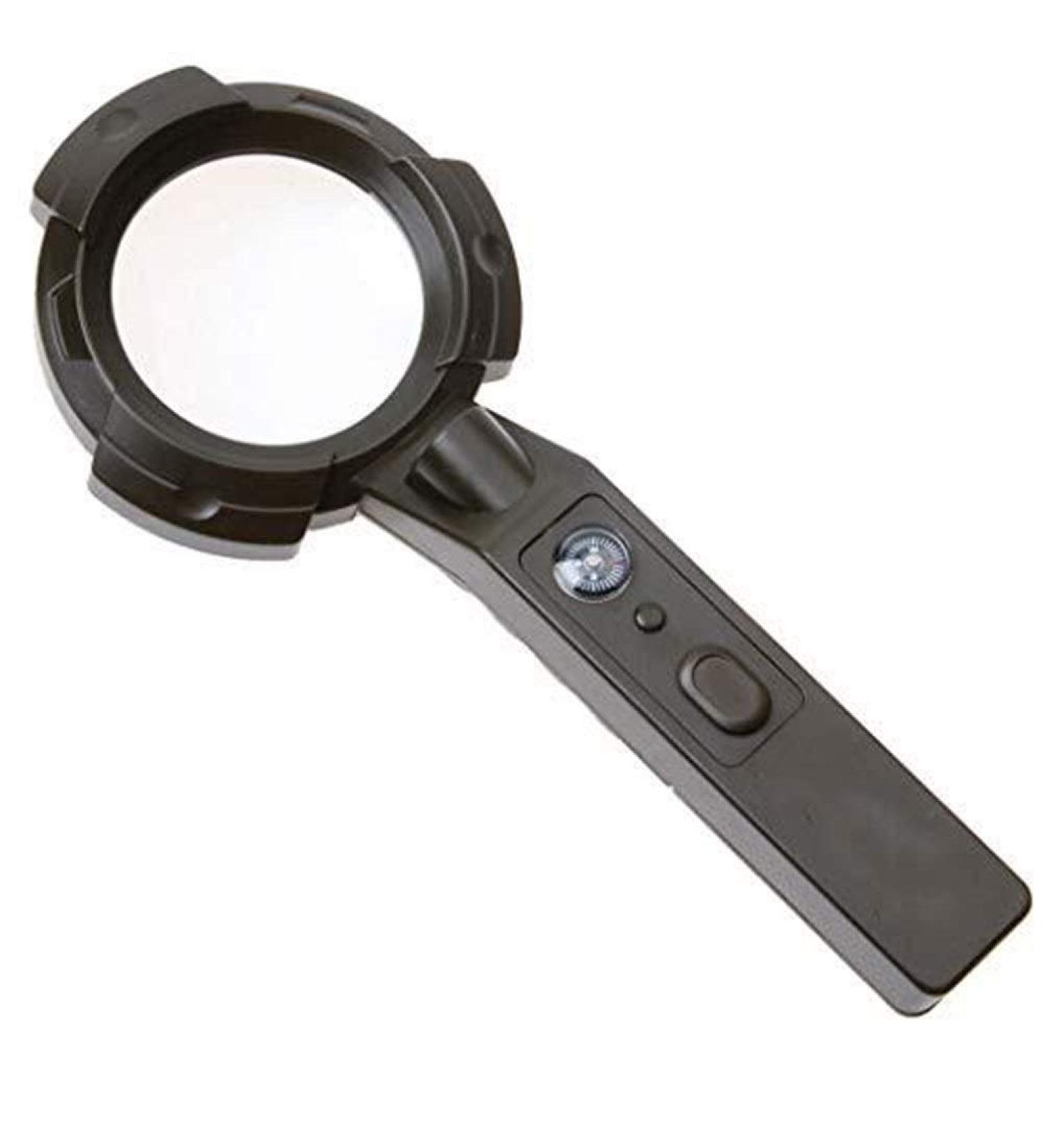 Glass Outdoor Mounted Multi-Function Photoelectric Magnifier 6 LED Lights Illuminated Flashlight Compass Magnifier Magnifier for Reading Made in China - Buy Online on GoSupps.com